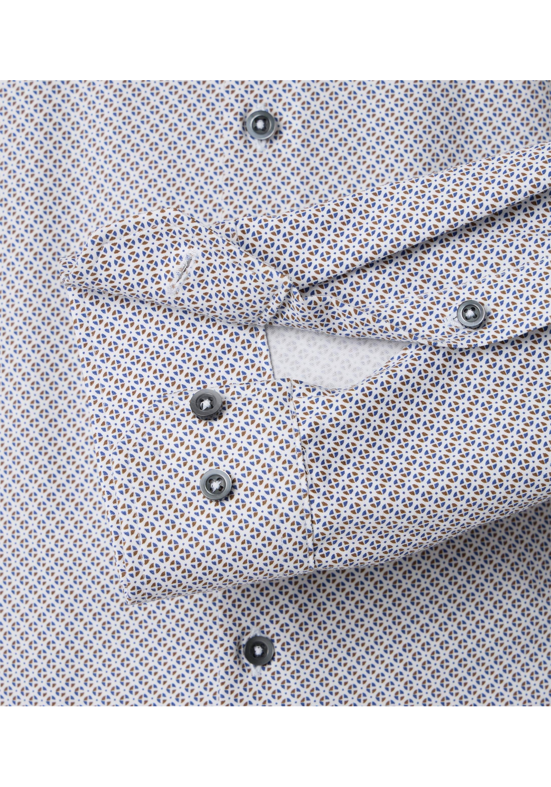 VENTI modern fit overhemd, jersey, bruin dessin - 144226300-200 VENTI modern fit overhemd, jersey, bruin dessin - 144226300-200