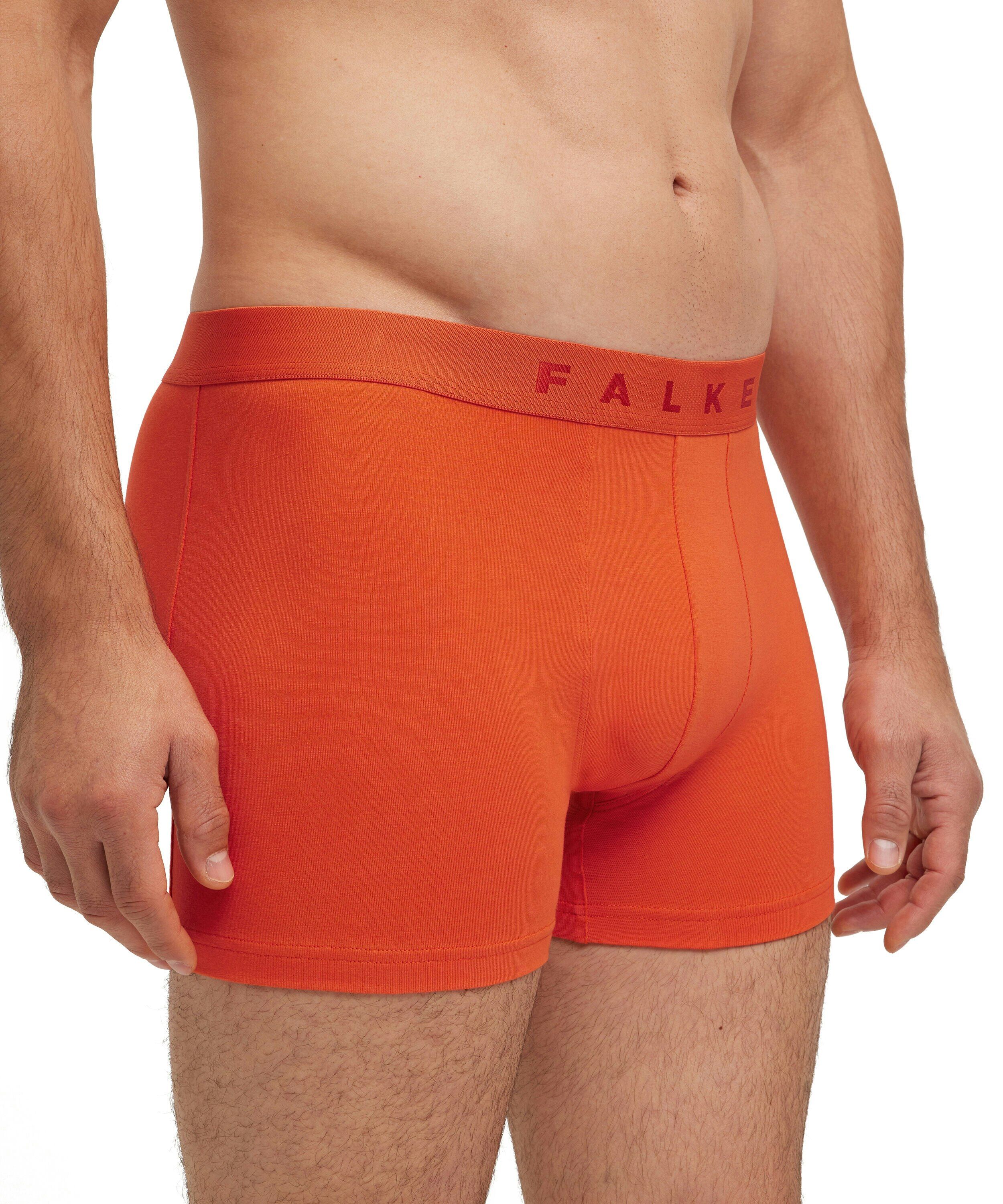 FALKE 2-pack heren boxer Daily Comfort, boxers normale lengte, oranje en zwart