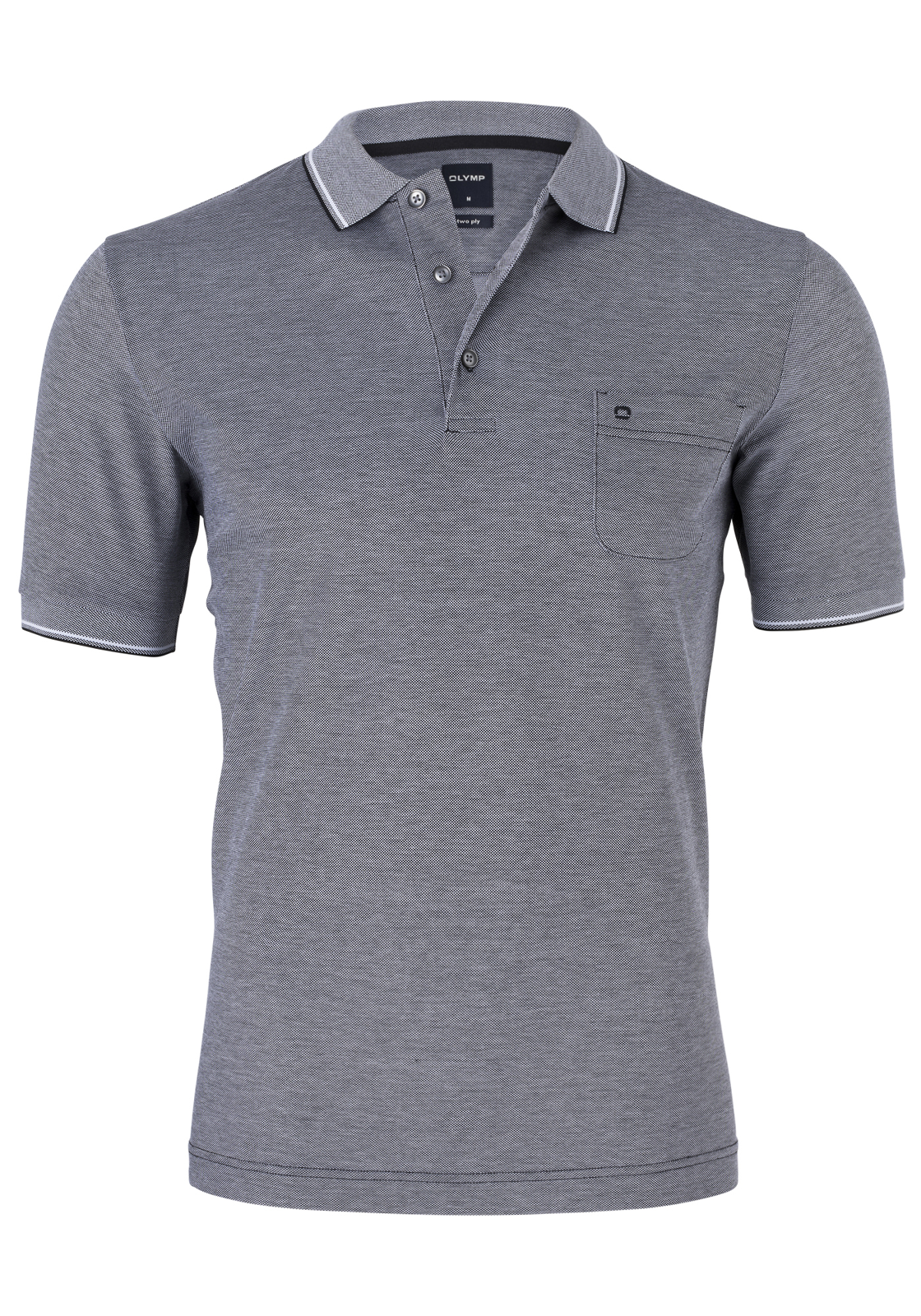 olymp_polo54007268-01 OLYMP modern fit poloshirt, zwart