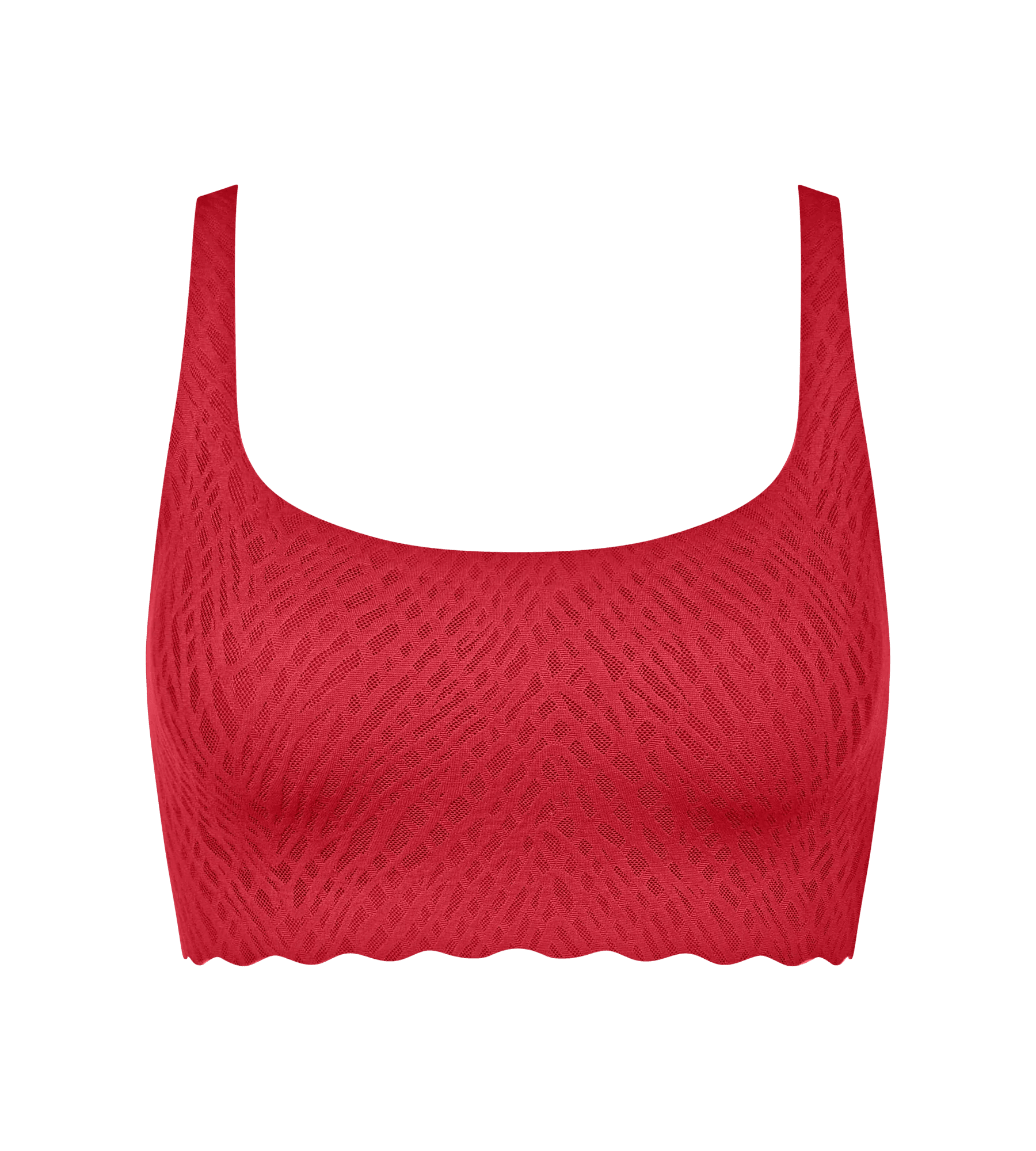 Sloggi Women ZERO Feel Bliss Festive Top, bralette, rood