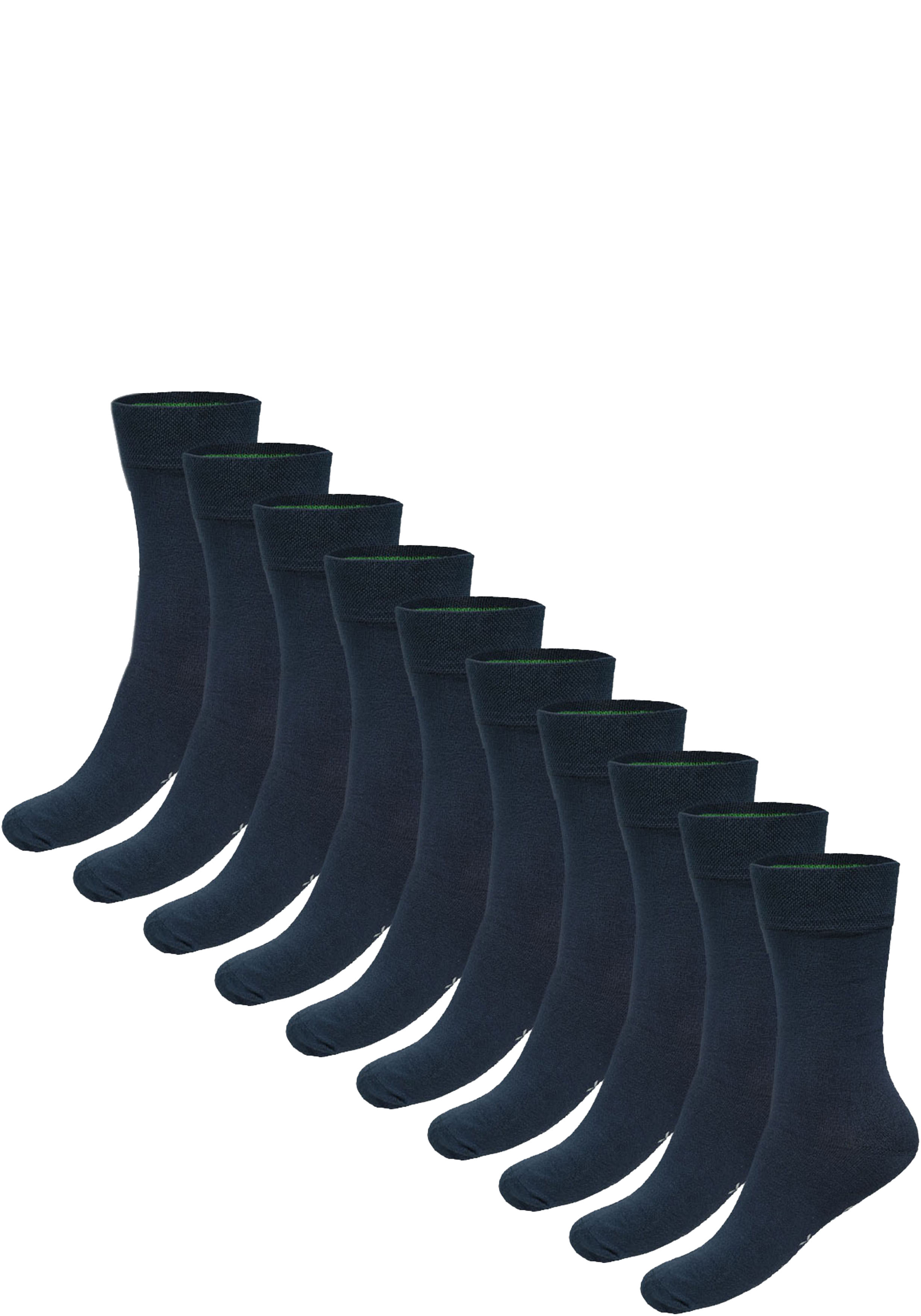 Bamboo Basics Beau socks (10-pack), unisex sokken, donkerblauw