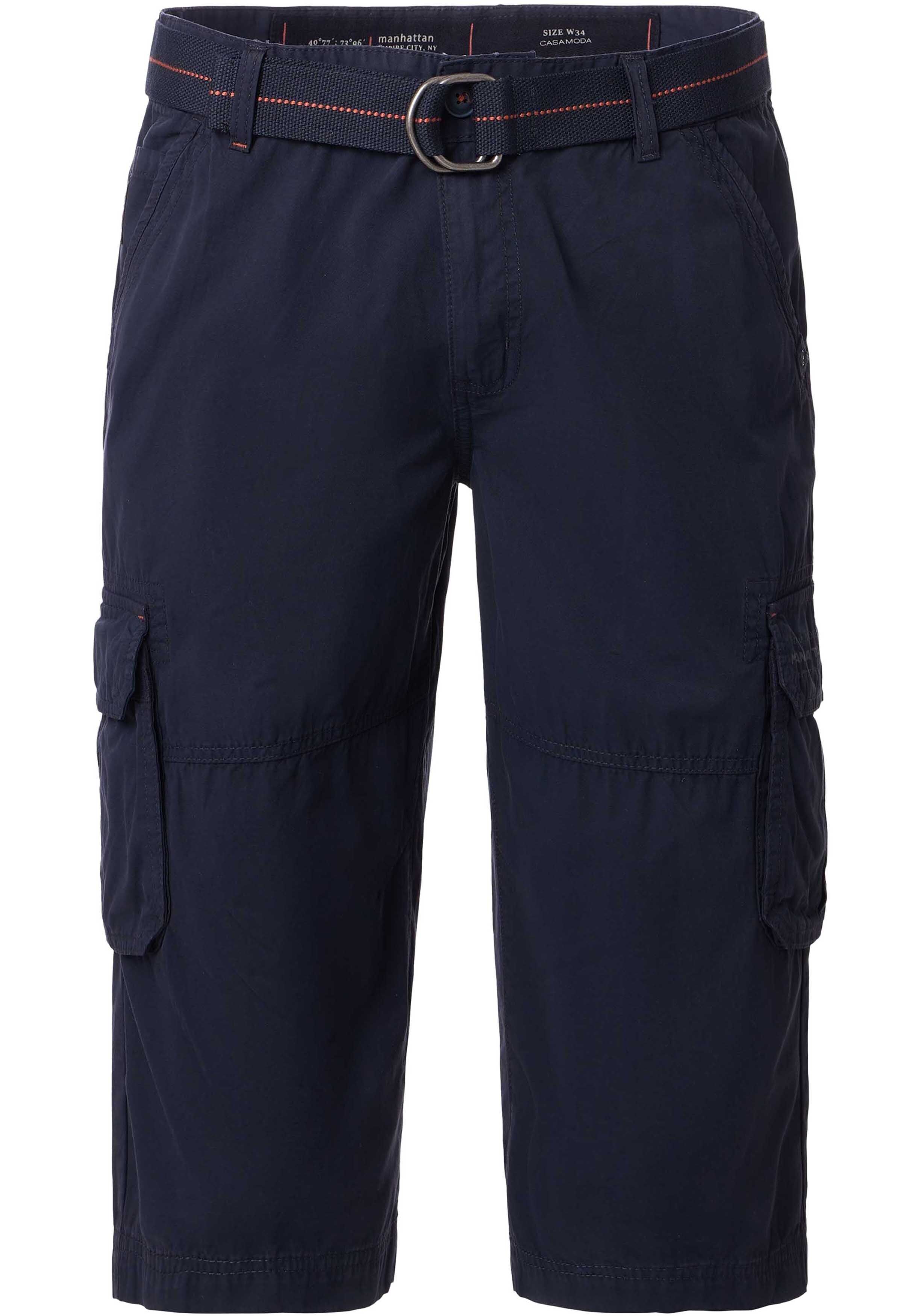 CASA MODA driekwart shorts BEN, heren cargo bermuda over de knie, blauw