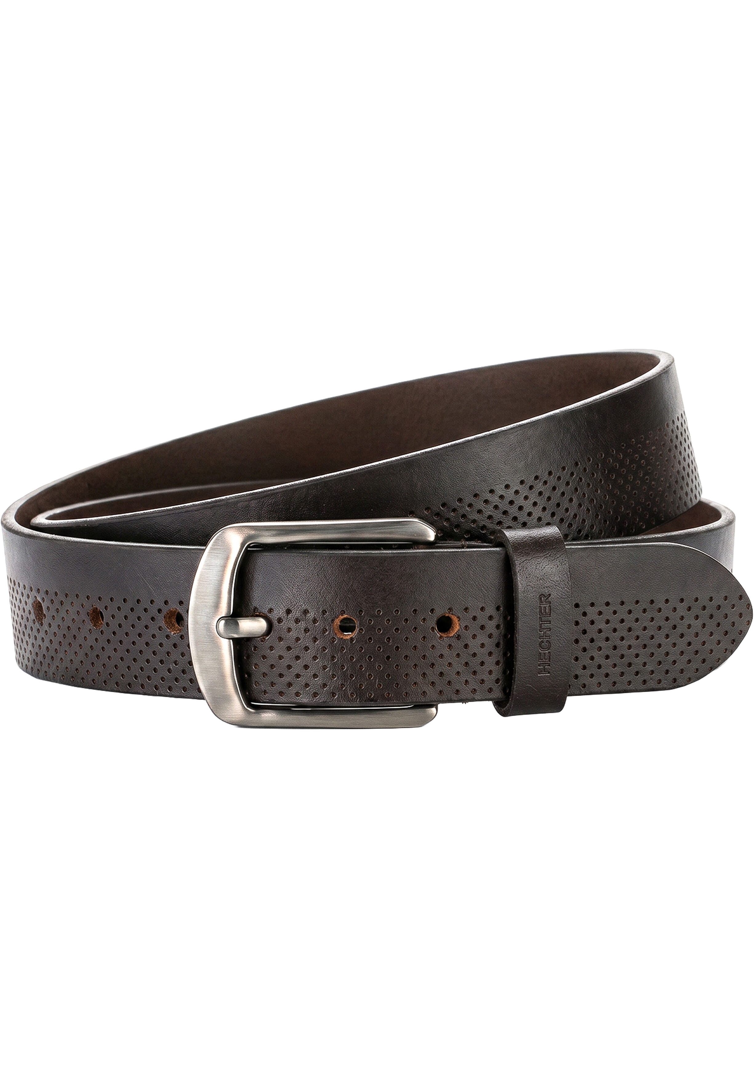 HECHTER leren heren riem, bruin