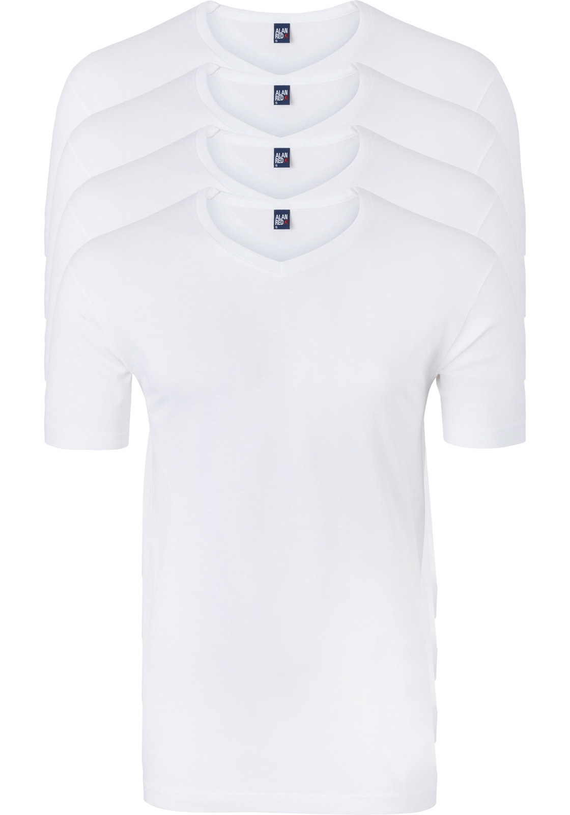 west_virginia_wit4 ALAN REDT-shirts West Virginia (4-pack), V-hals, wit