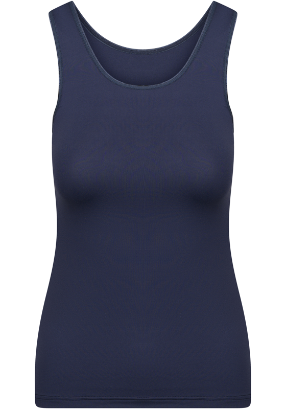 RJ Bodywear Pure Color dames top (1-pack), hemdje met brede banden, donkerblauw RJ Bodywear Pure Color dames top (1-pack), hemdje met brede banden, donkerblauw