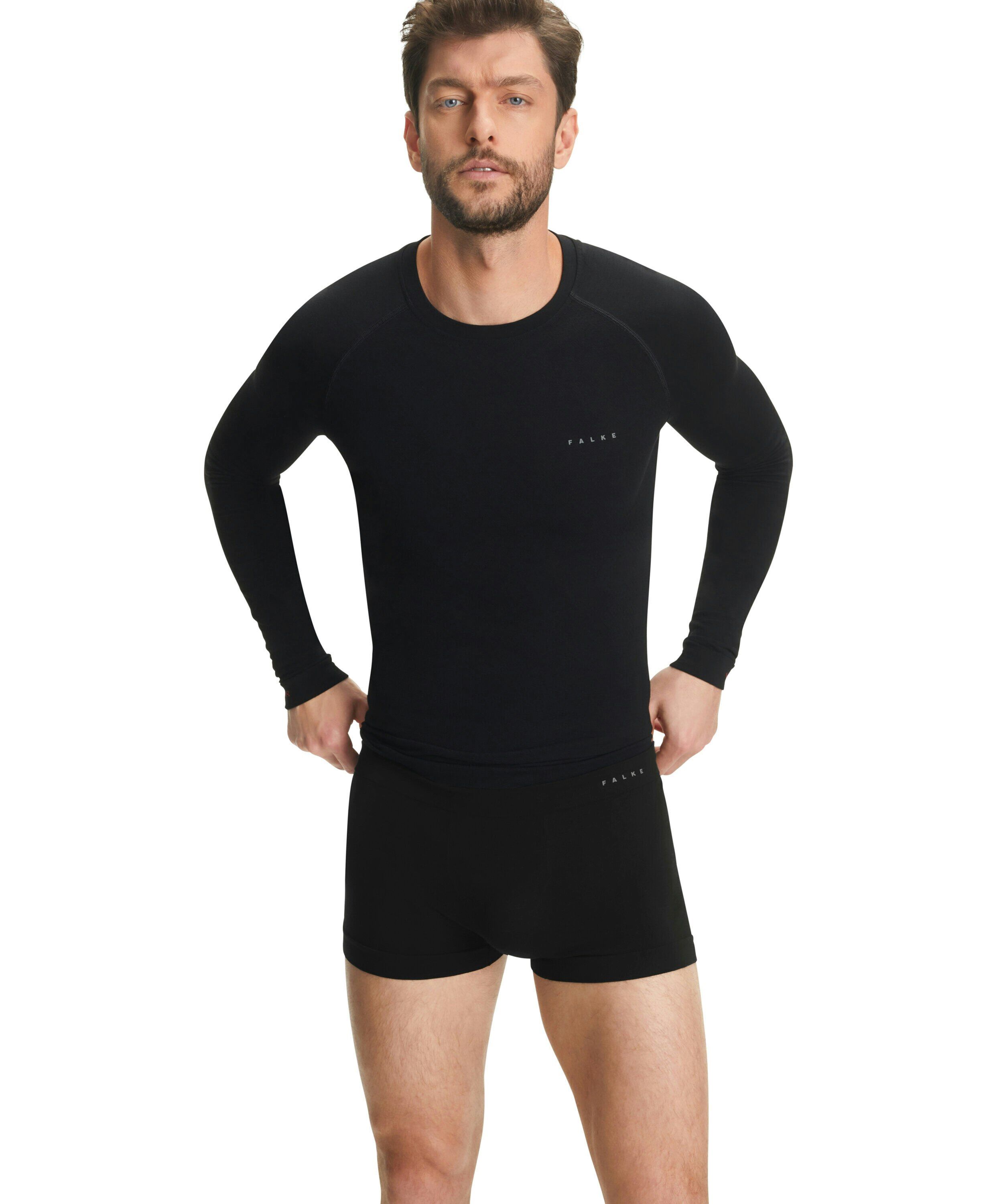 FALKE heren boxer Wool-Tech Light, thermobroek, zwart (black)