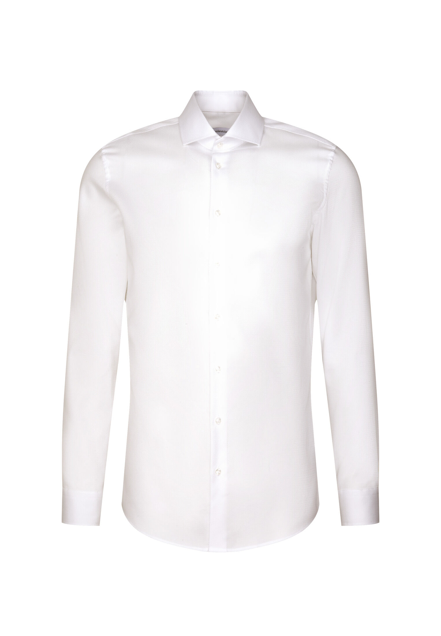 Seidensticker slim fit overhemd, mouwlengte 7, structuur, wit