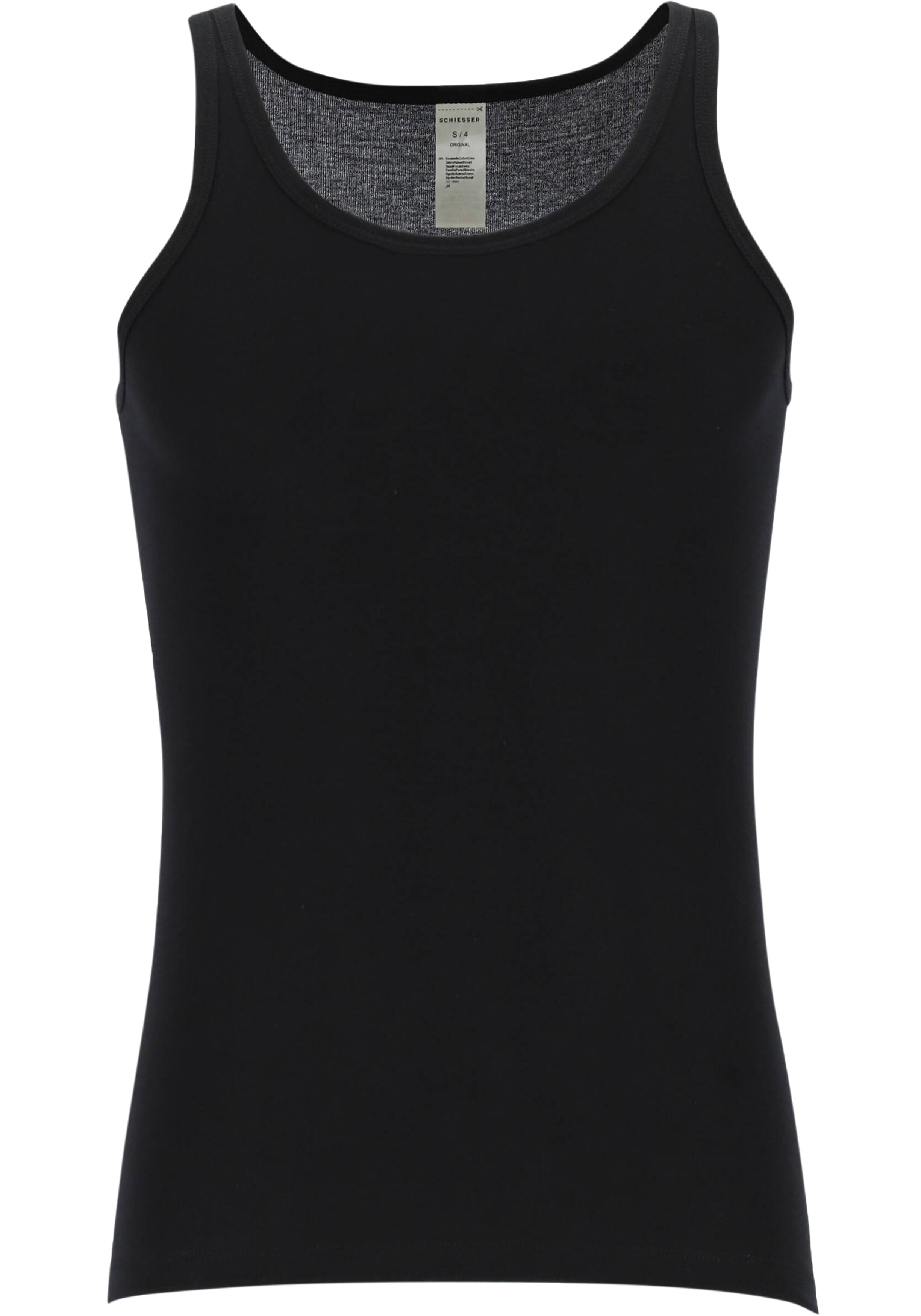 SCHIESSER Original Feinripp singlet (1-pack), zwart  
