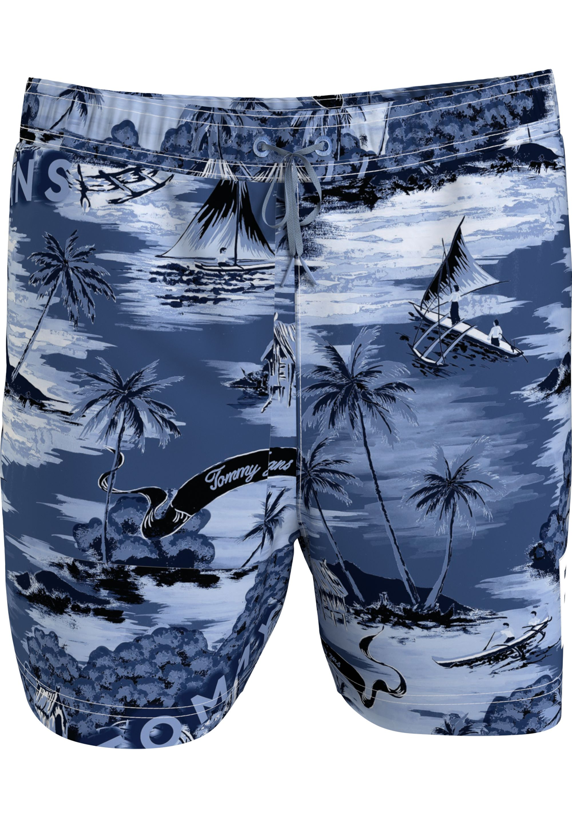 imagephp-46 Tommy Hilfiger Medium Drawstring swimshort, heren zwembroek, blauw dessin
