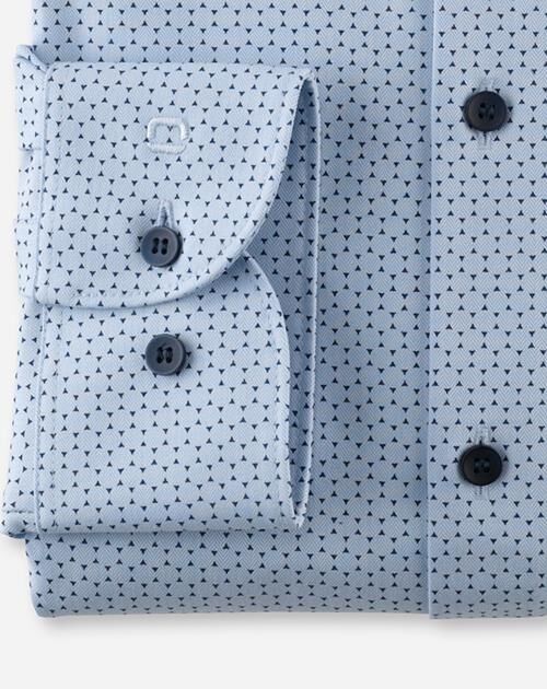 OLYMP 24/7 Level 5 body fit overhemd, popeline, bleu dessin