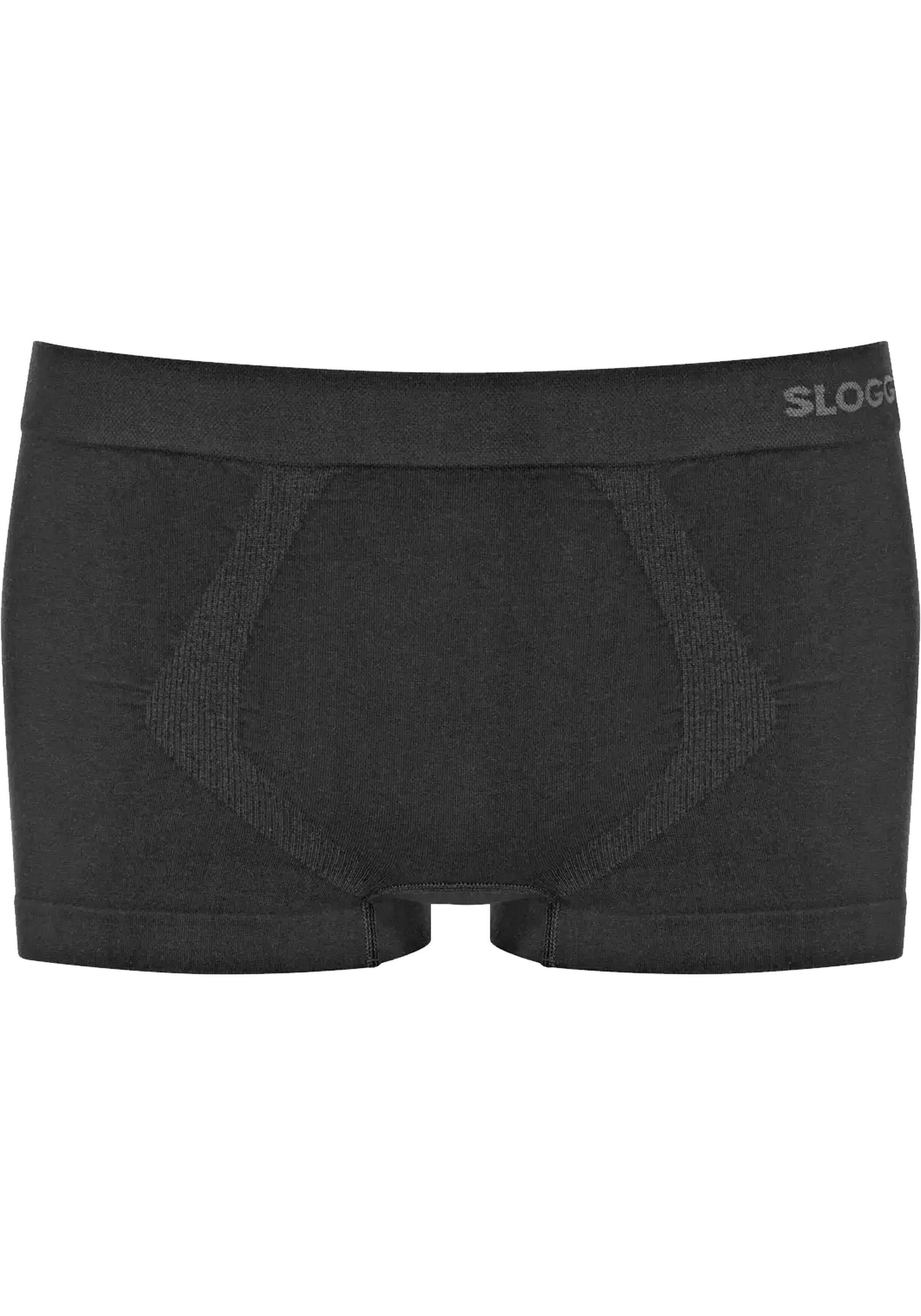 Sloggi Men GO Smooth Hipster, heren boxershort korte pijp (2-pack), zwart