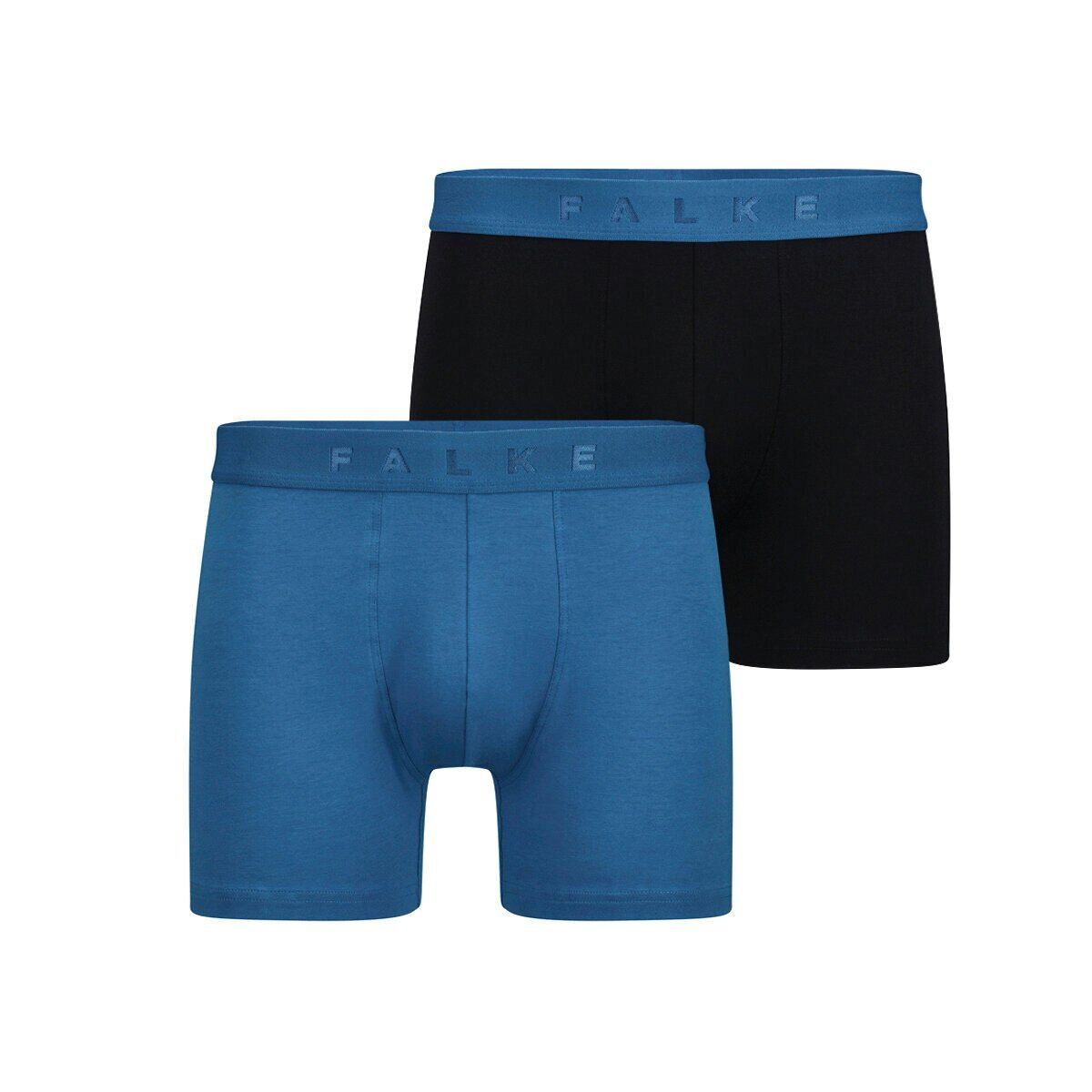 FALKE 2-pack heren boxer Daily Comfort, boxers normale lengte, kobalt en zwart
