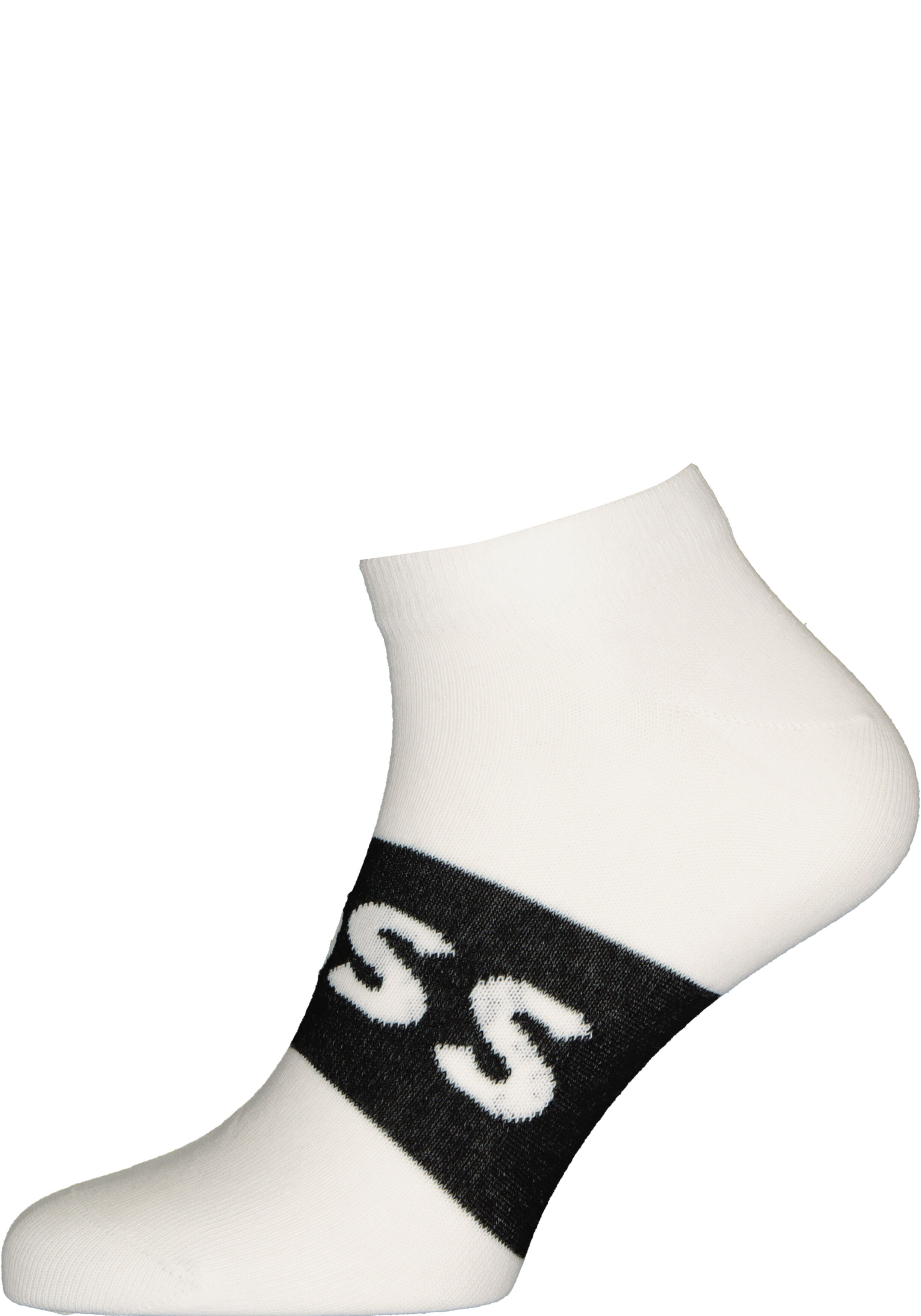 BOSS enkelsokken (2-pack), heren sneaker sokken katoen, wit