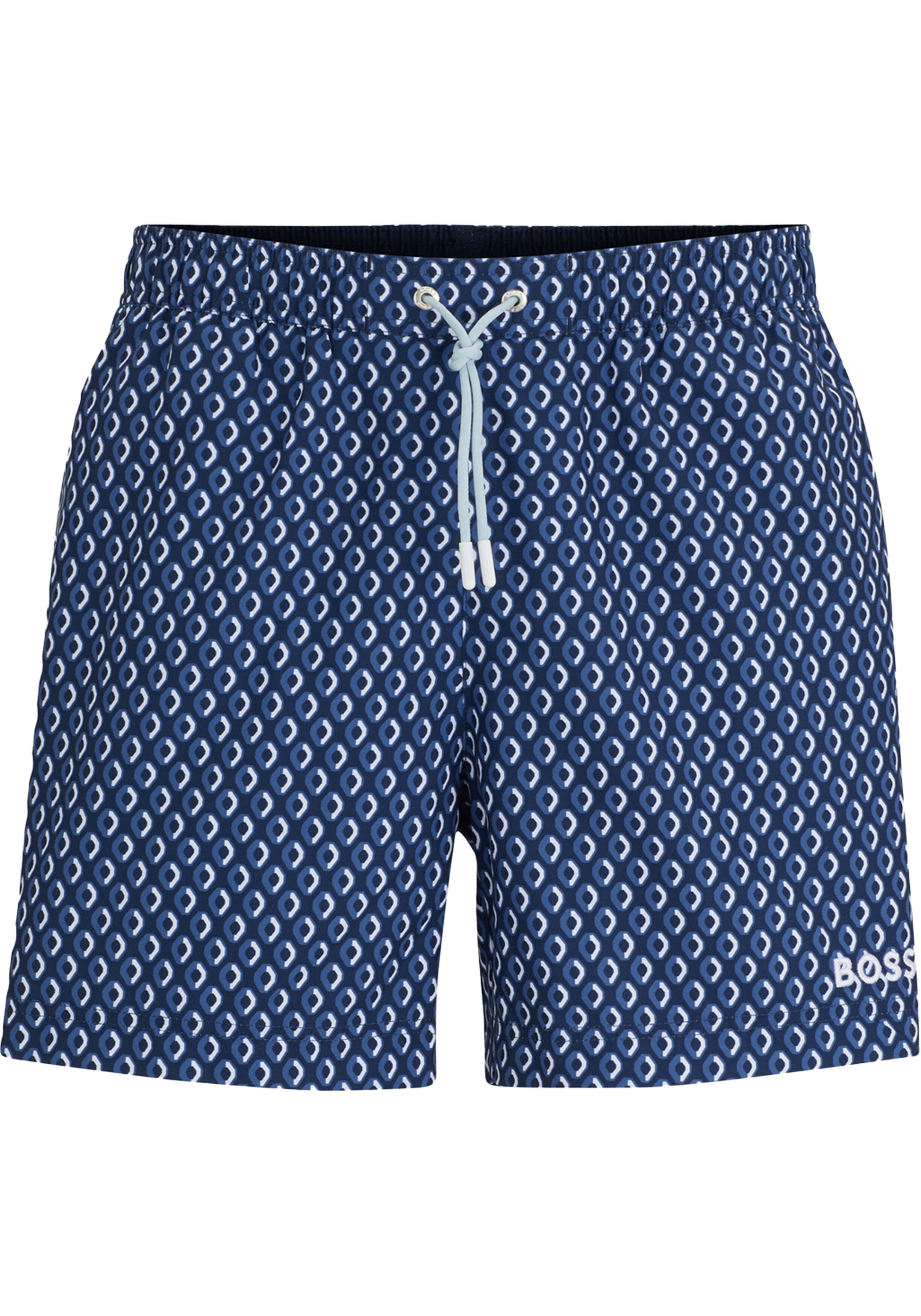 HUGO BOSS Vibe swim shorts, heren zwembroek, navy blauw dessin