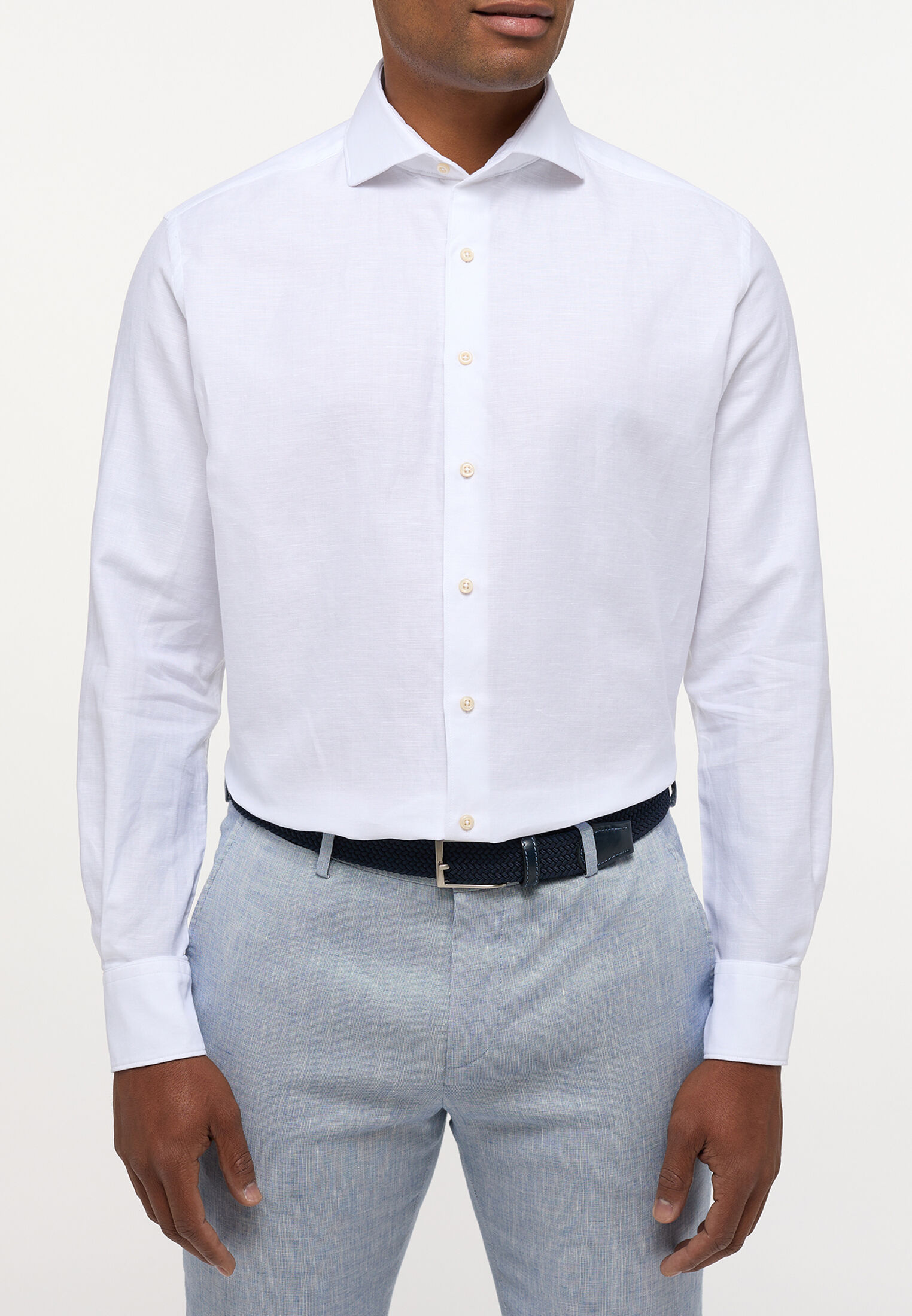 ETERNA modern fit overhemd, twill, wit