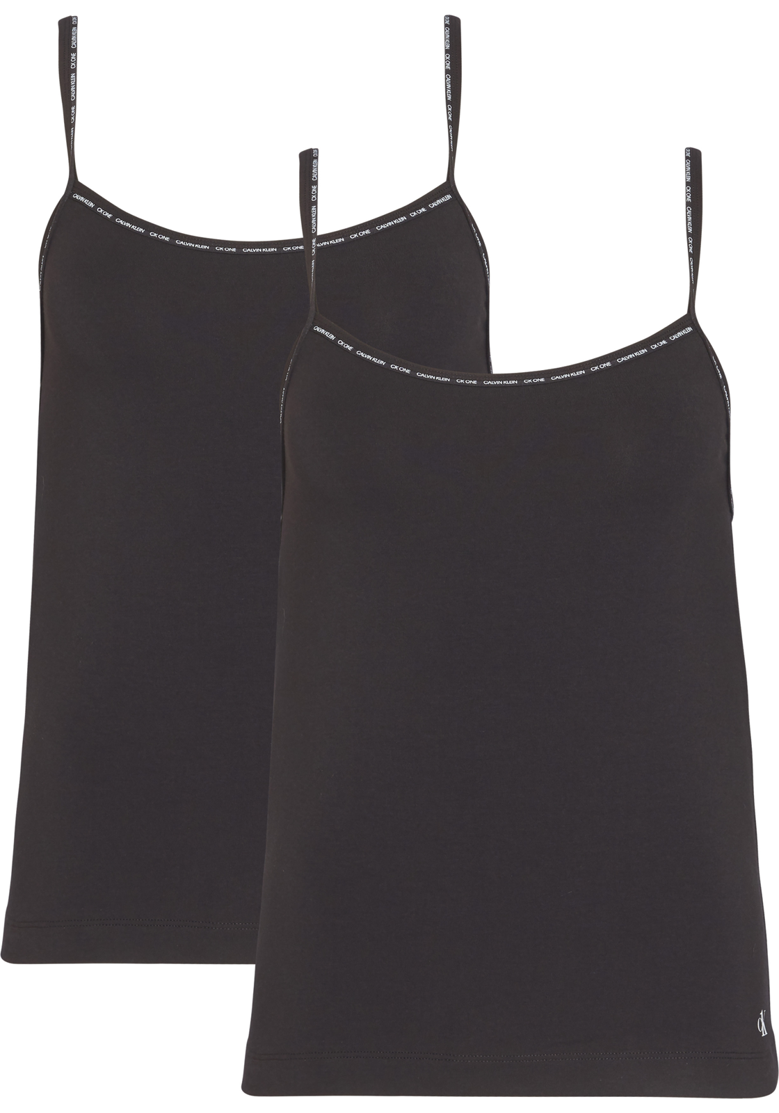 3-8719852711409-calvin_klein-dames-spaghetti_top-2p_HR Calvin Klein dames ONE Cotton spaghetti tops (2-pack), zwart