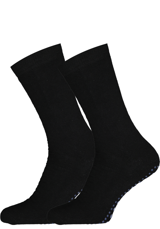 Homepads herensokken, zwart (blauwe noppen)    Homepads herensokken, zwart (blauwe noppen)