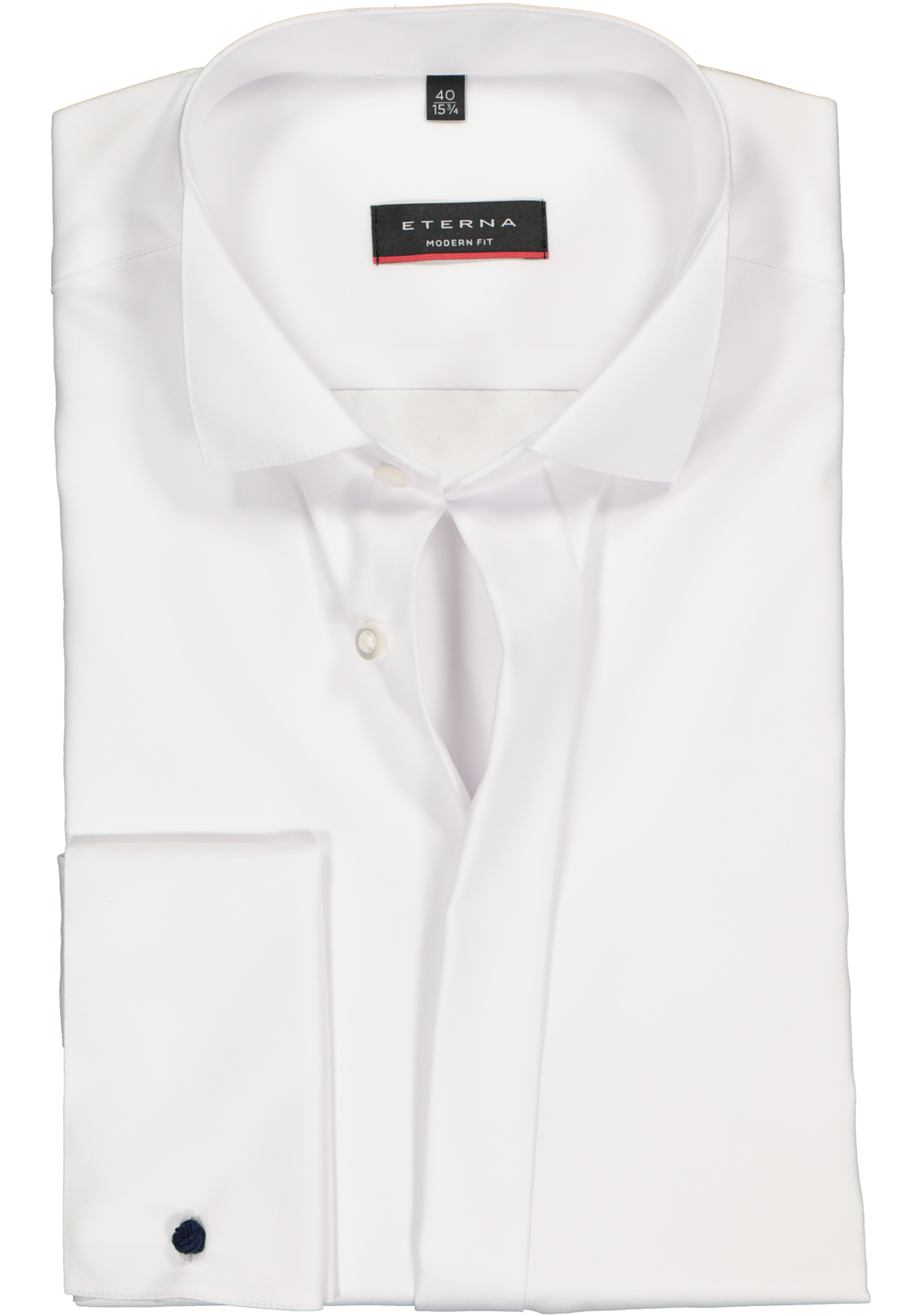 1-4062403198131_eterna-overhemd_HR ETERNA modern fit overhemd, dubbele manchet, niet doorschijnend twill heren overhemd, wit