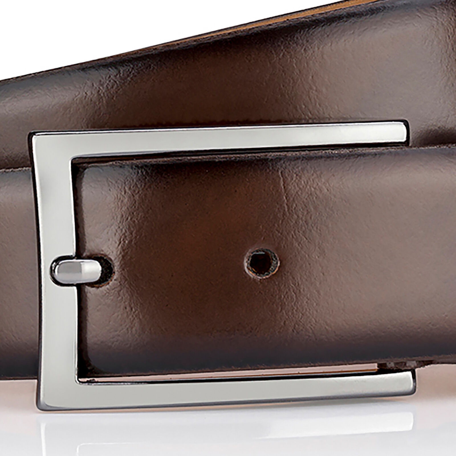 LINDENMANN leren heren riem, bruin