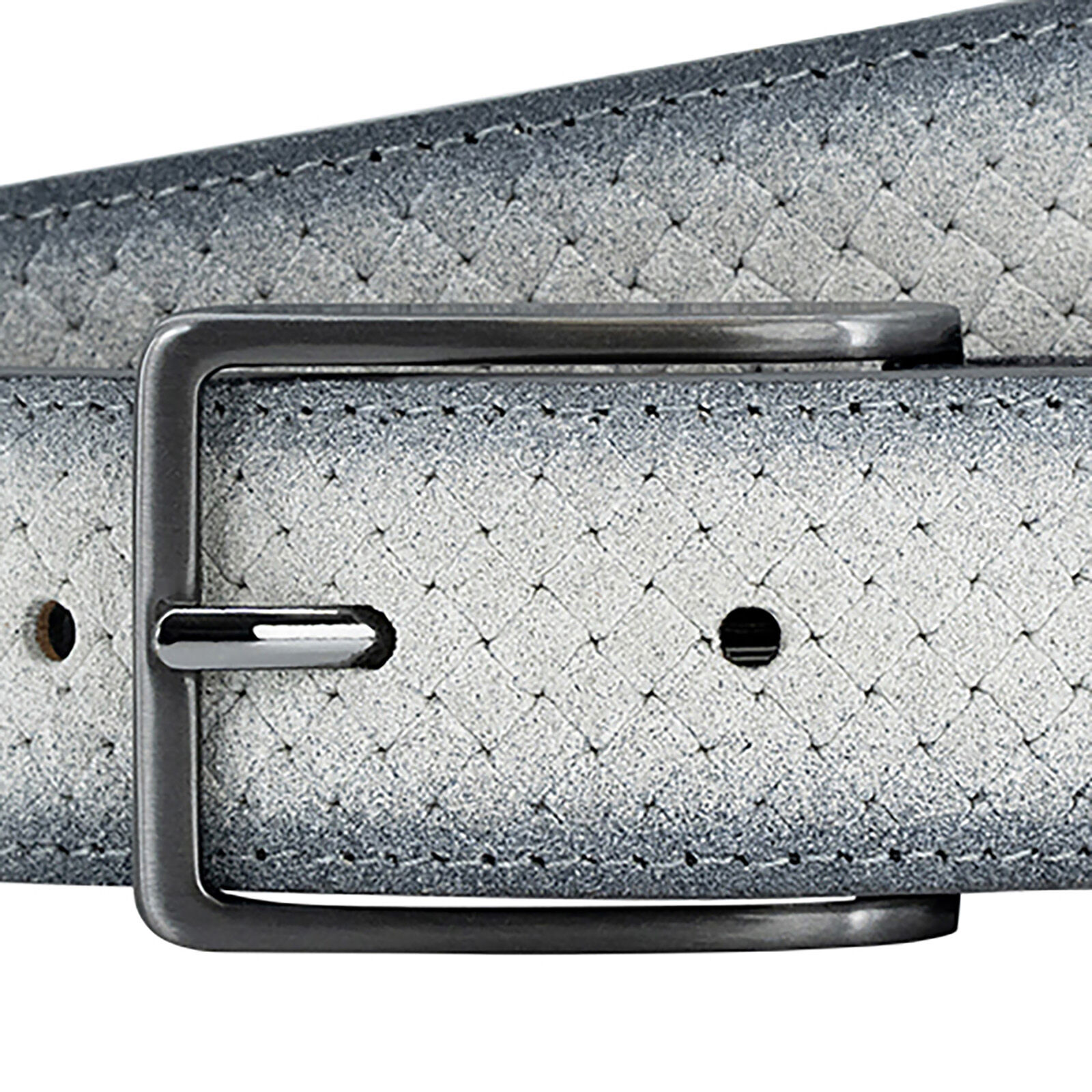 LINDENMANN leren heren riem, grijs