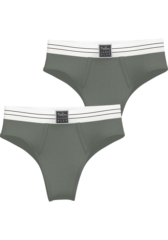 Bjorn Borg dames Original Highwaist Briefs, slip hoge taille (2-pack), groen, groen Bjorn Borg dames Original Highwaist Briefs, slip hoge taille (2-pack), groen, groen