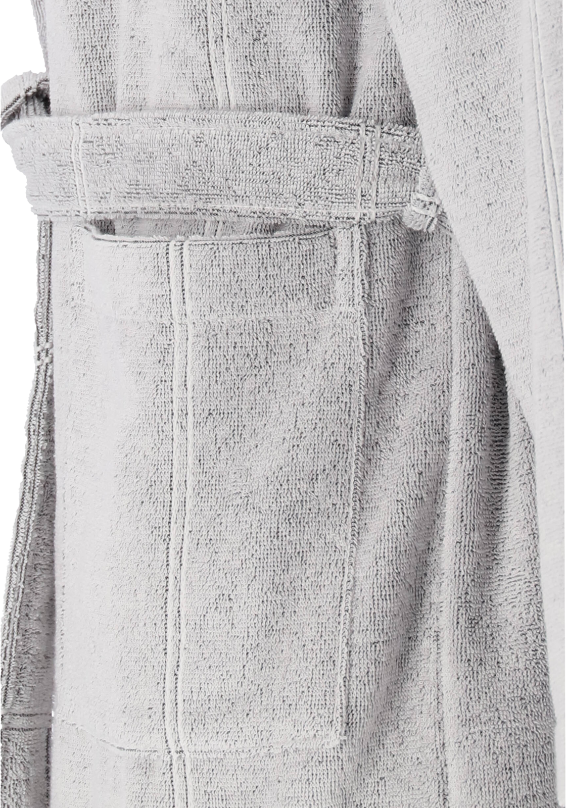 5-4007064247941-schiesser-SCHIESSER_151059204_BJ_grijs_details_HR_copy SCHIESSER heren badjas, dik badstof, lichtgrijs met ingeweven streep