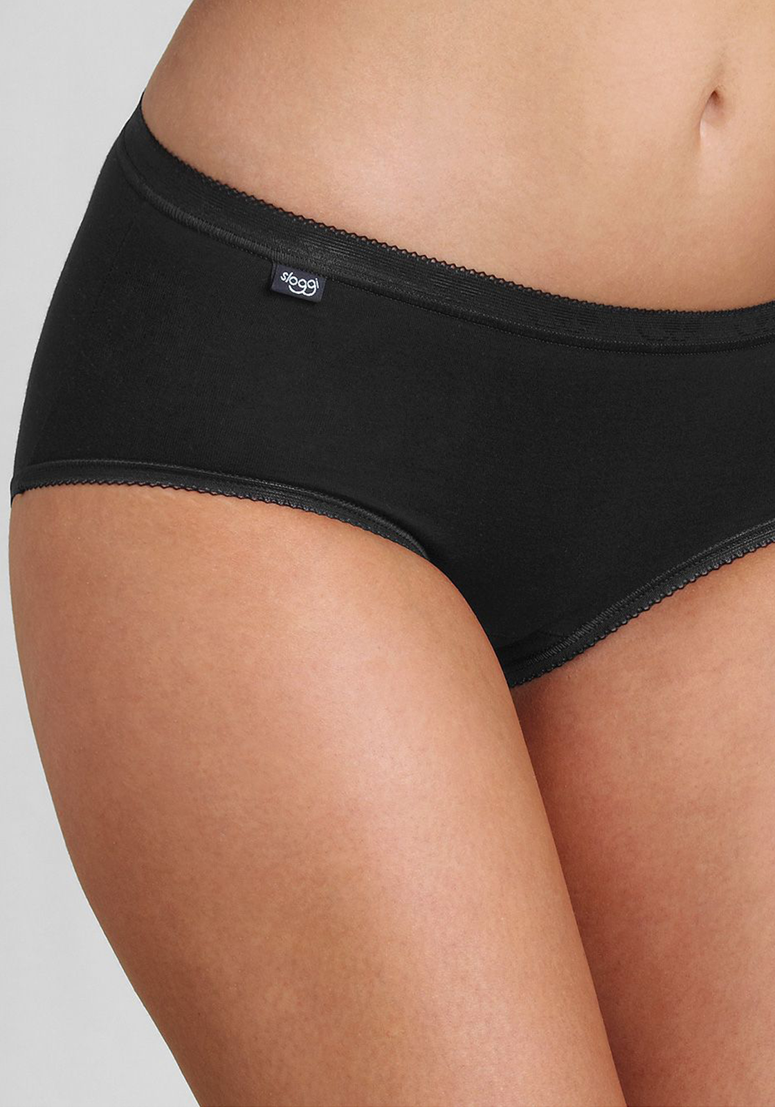 4-7613112440881-sloggi-basic-midi-dames-slip-4p_HR Sloggi Women Basic Midi, dames midi slip (4-Pack), zwart