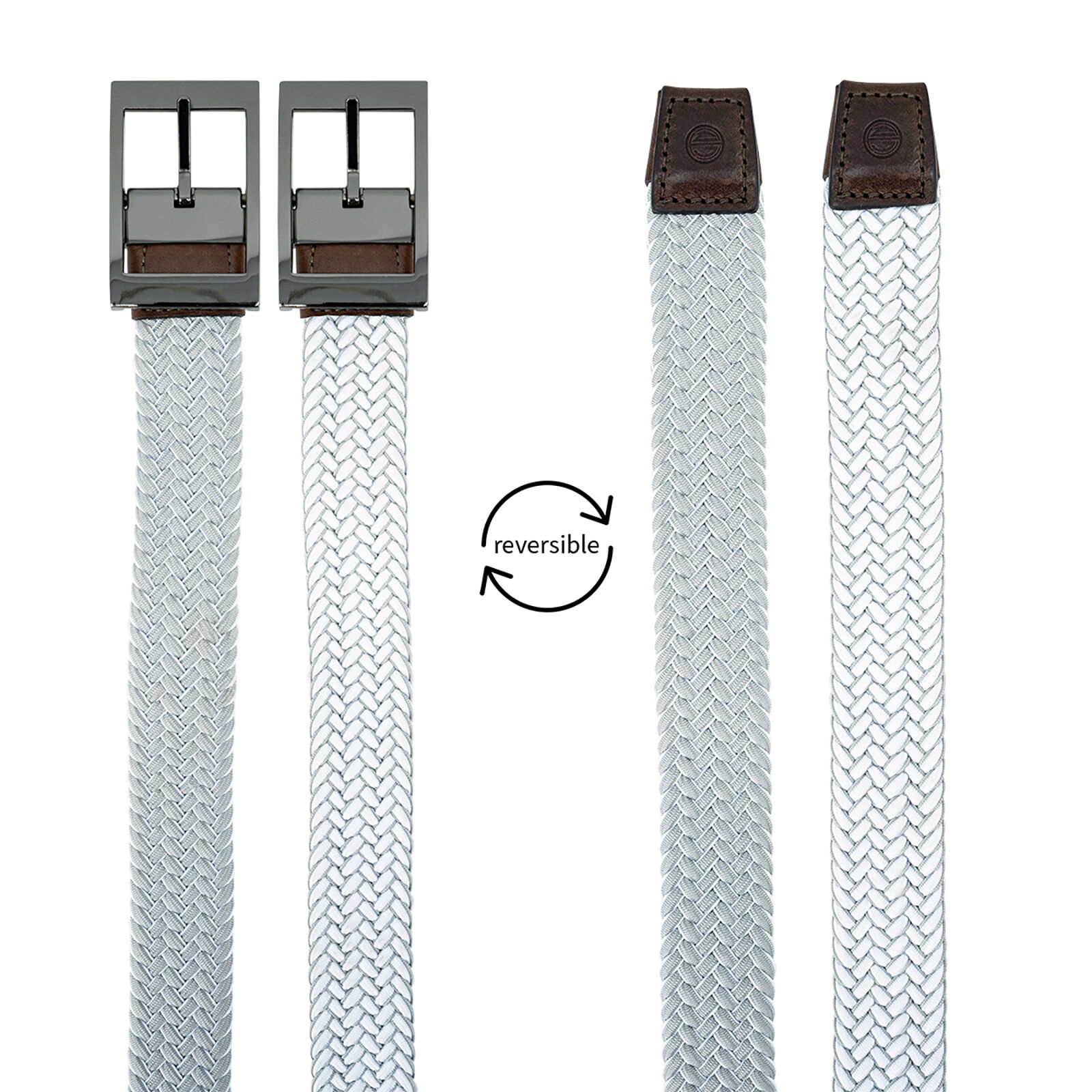 LINDENMANN leren heren riem, wit
