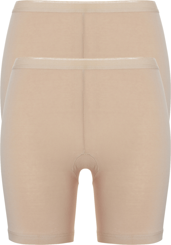 TEN CATE Basic women pants  (2-pack), dames slips lange pijp met middelhoge taile, huidskleur TEN CATE Basic women pants  (2-pack), dames slips lange pijp met middelhoge taile, huidskleur
