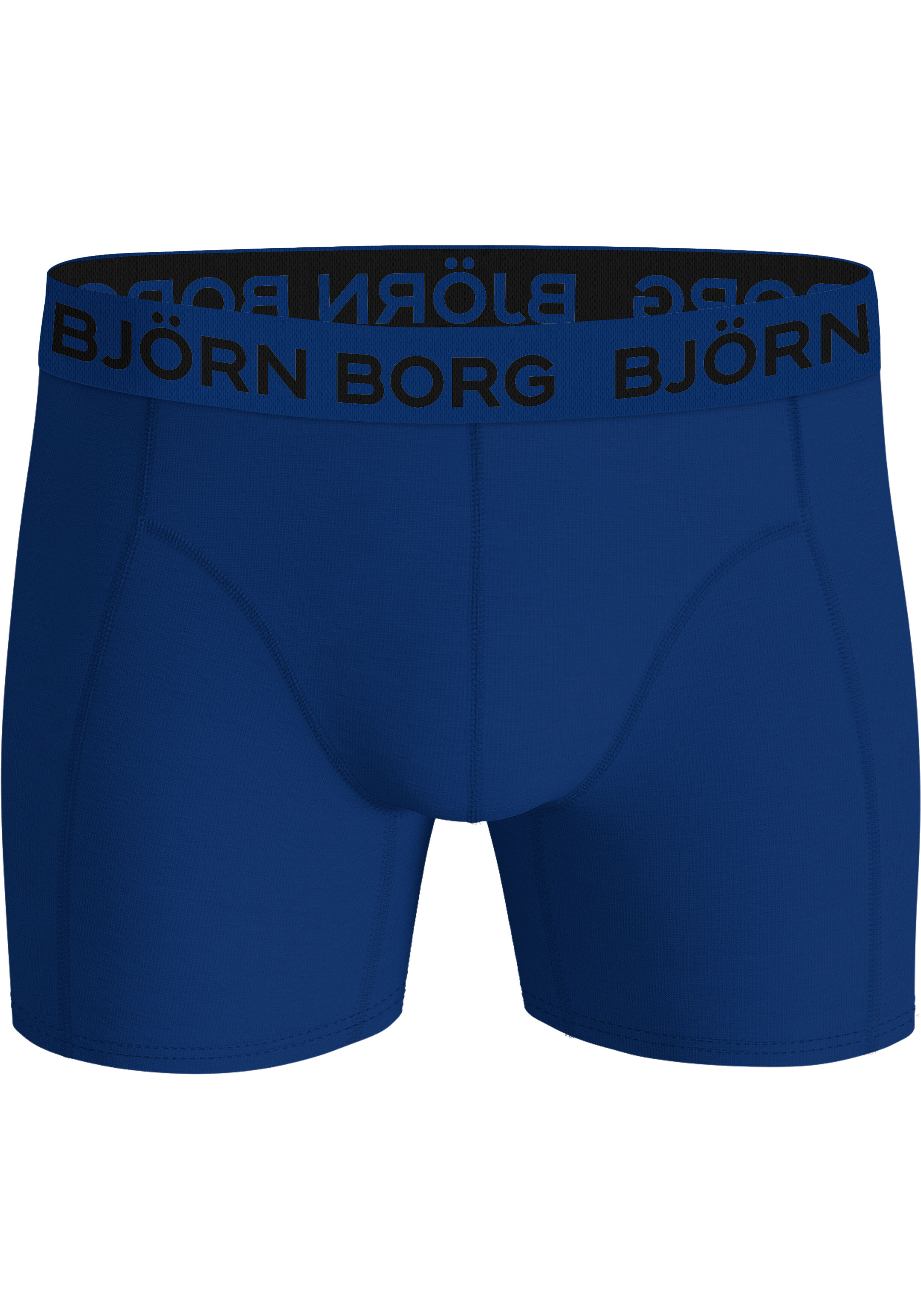 Bjorn Borg Cotton Stretch boxers, heren boxers normale lengte (3-pack), 2 tinten blauw en bladeren print