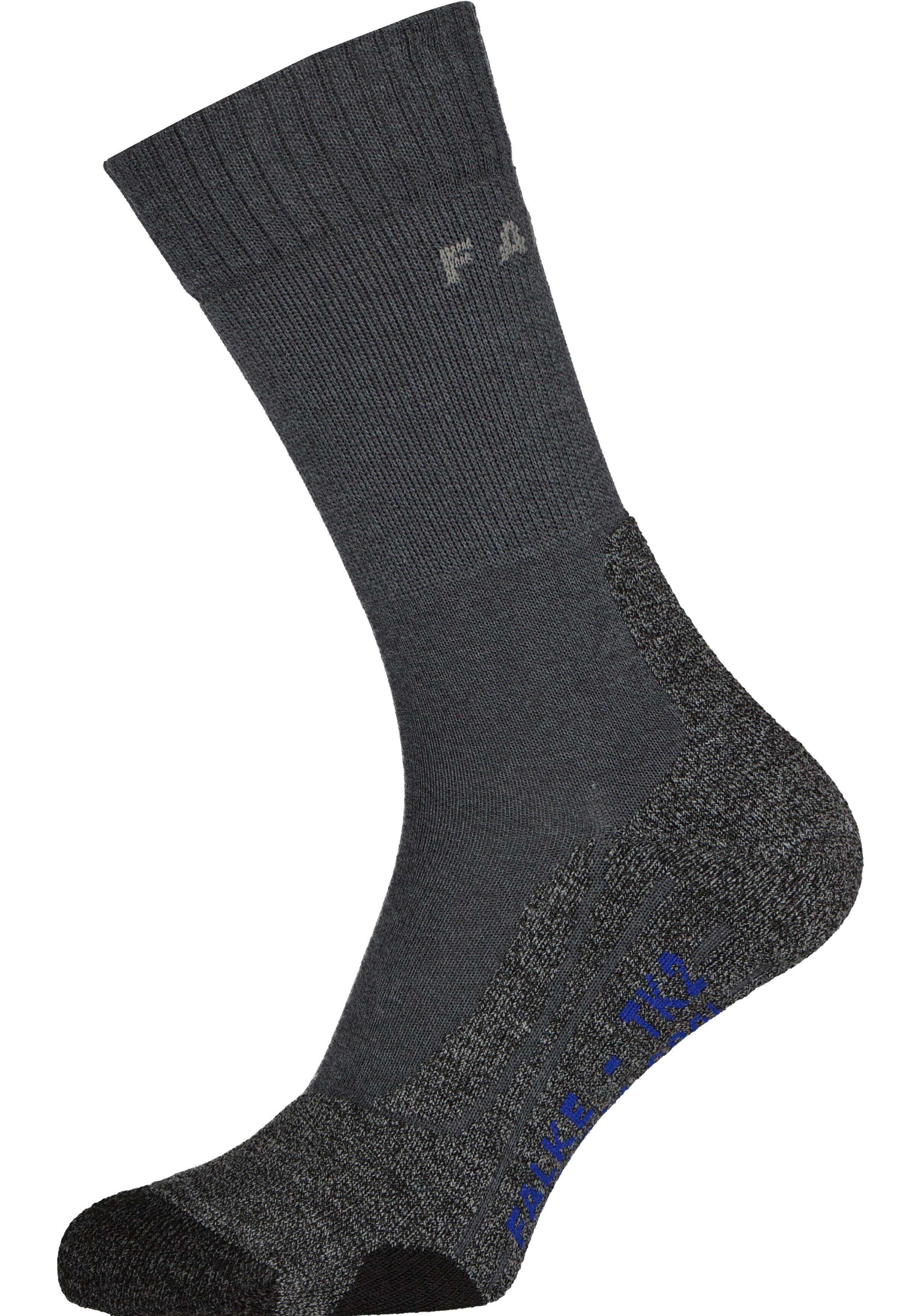 FALKE TK2 Cool dames wandelsokken, grijs (asphalt melange)