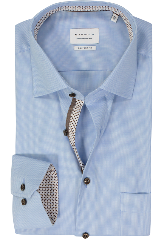 ETERNA comfort fit overhemd, natte, lichtblauw ETERNA comfort fit overhemd, natte, lichtblauw