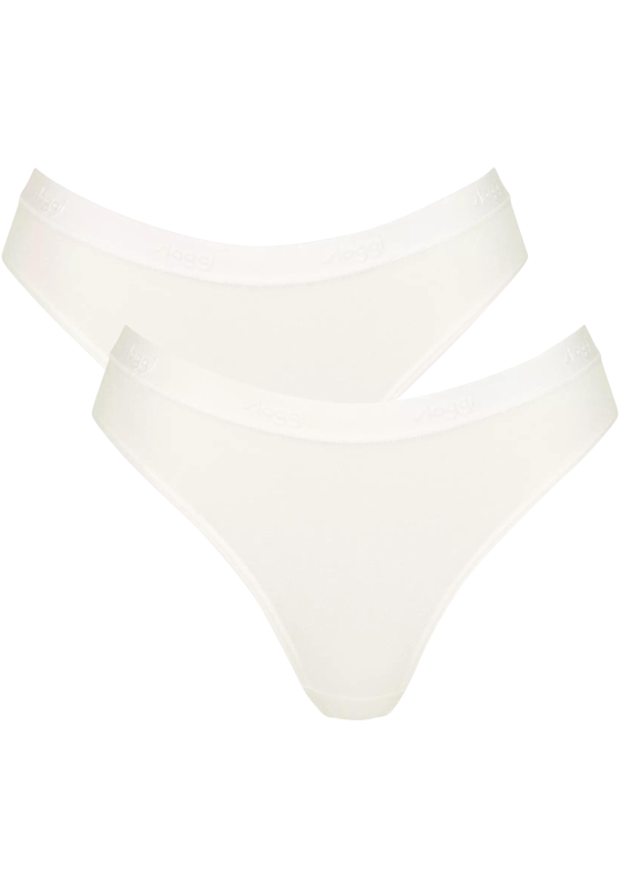 Sloggi Women GO Casual High leg (2-pack), dames slip, wit Sloggi Women GO Casual High leg (2-pack), dames slip, wit