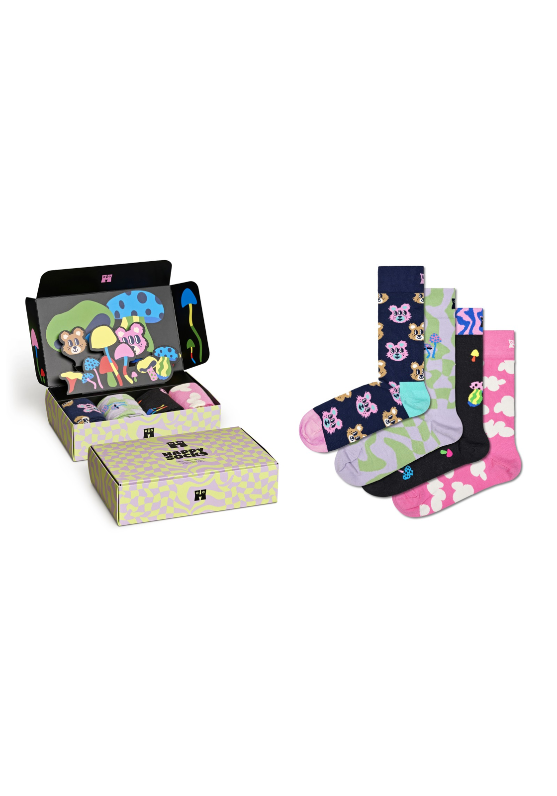 image_2_1126035_none_p000319_o_s Happy Socks Happy In Wonderland Socks Gift Set (4-pack), unisex sokken in cadeauverpakking