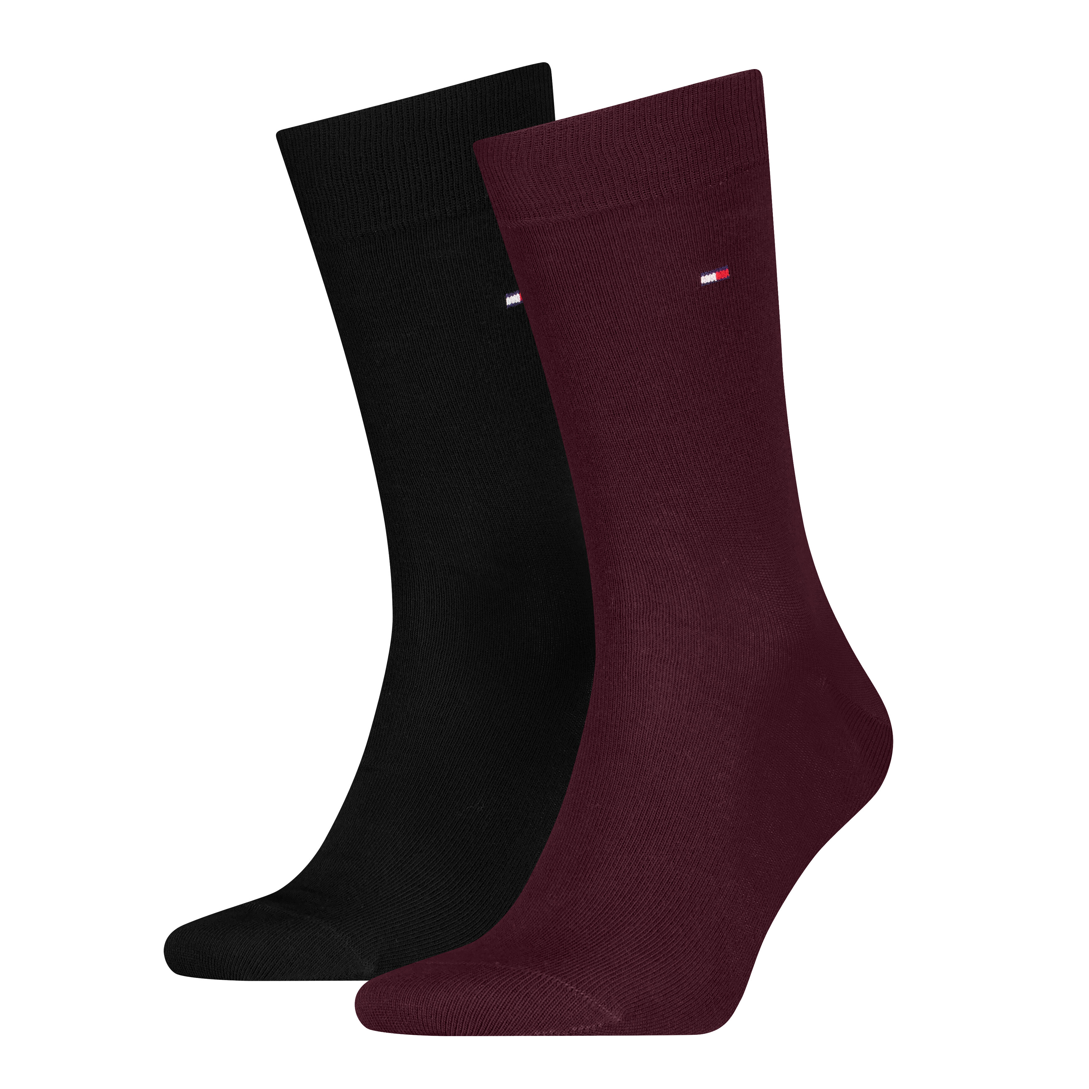Tommy Hilfiger Sock Classic (2-pack), heren sokken, bordeaux rood