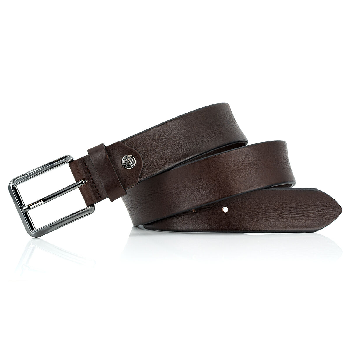 LINDENMANN leren heren riem, bruin