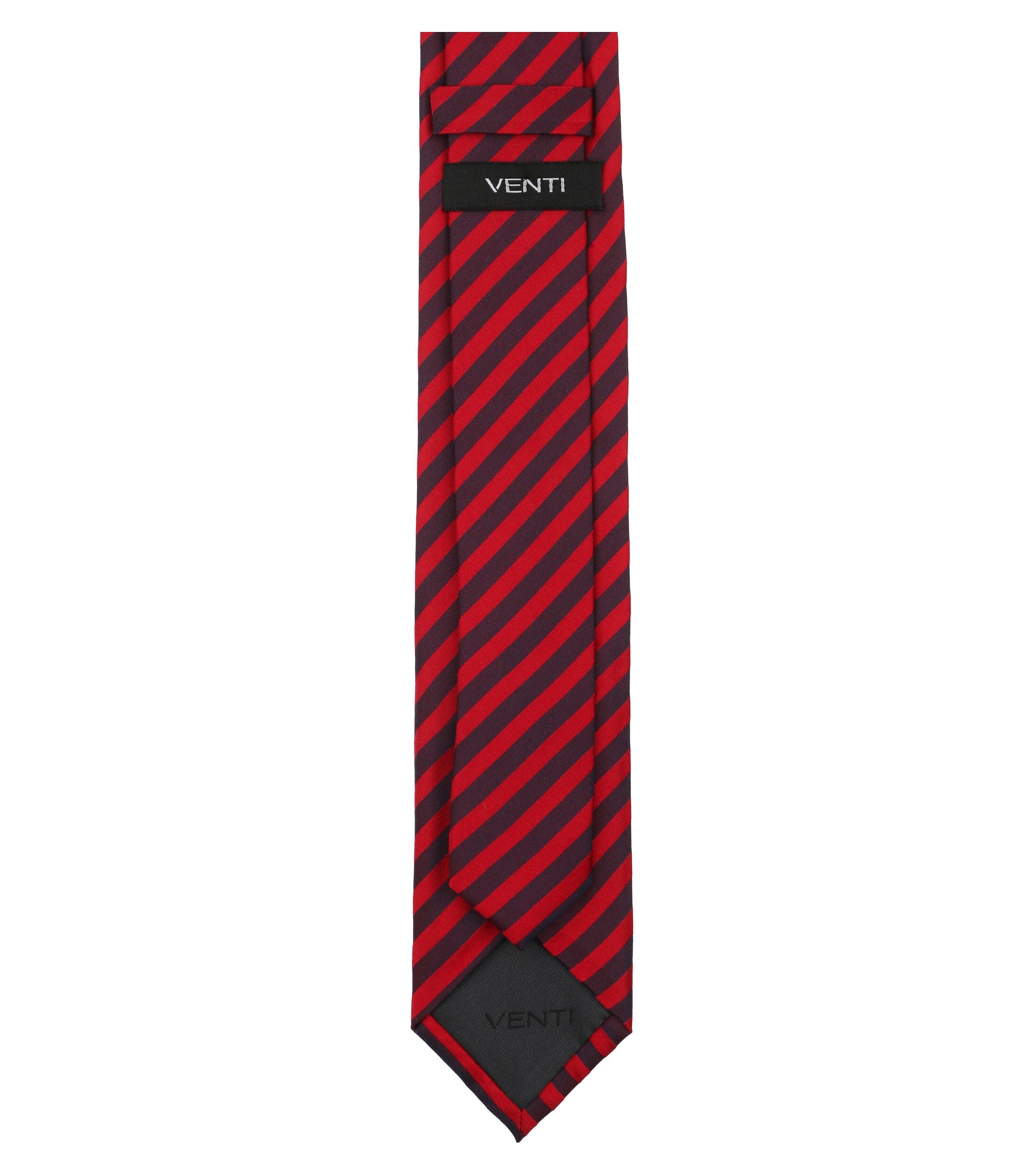 VENTI stropdas, rood met zwart gestreept