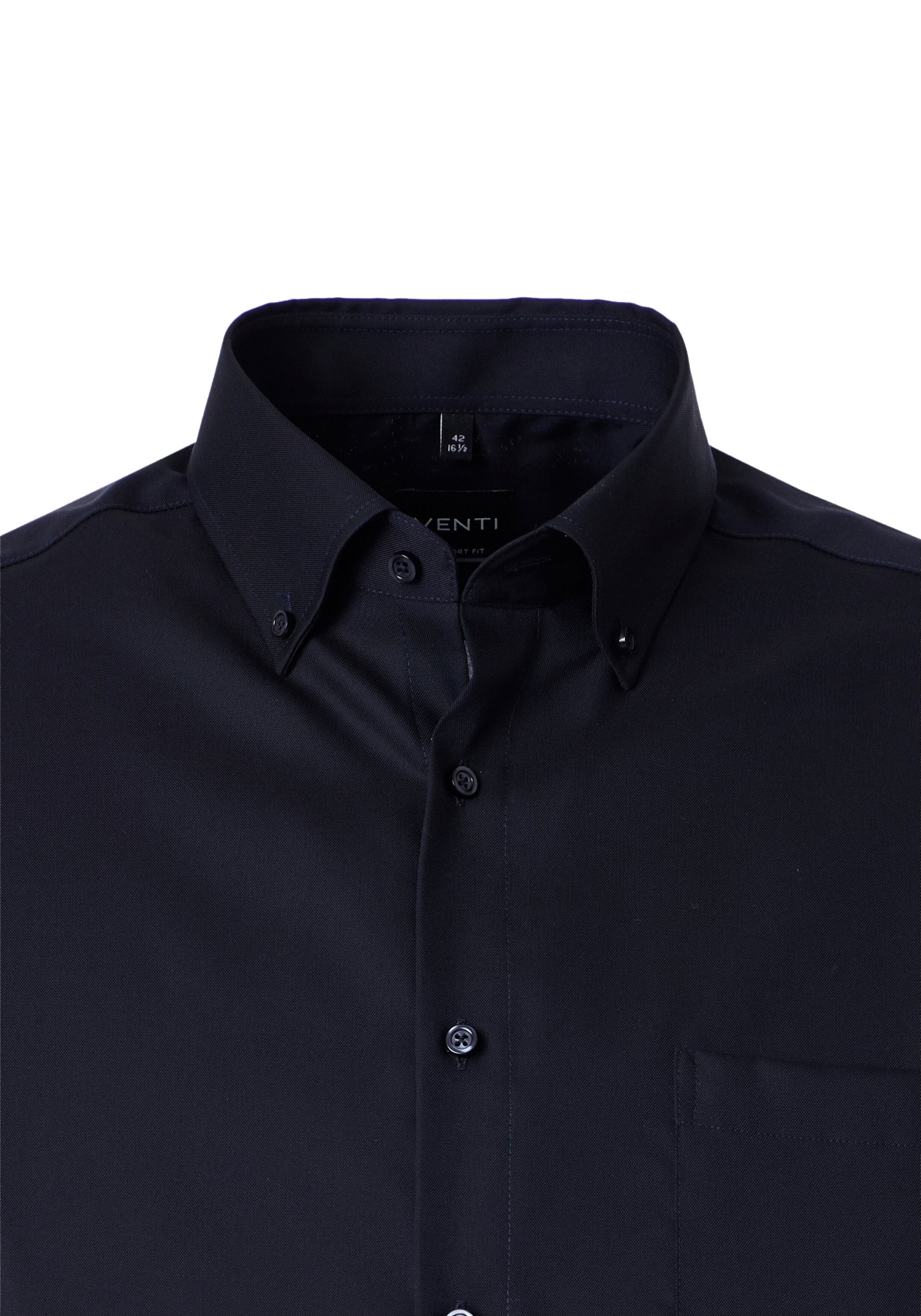VENTI CASA MODA comfort fit overhemd, structuur, donkerblauw