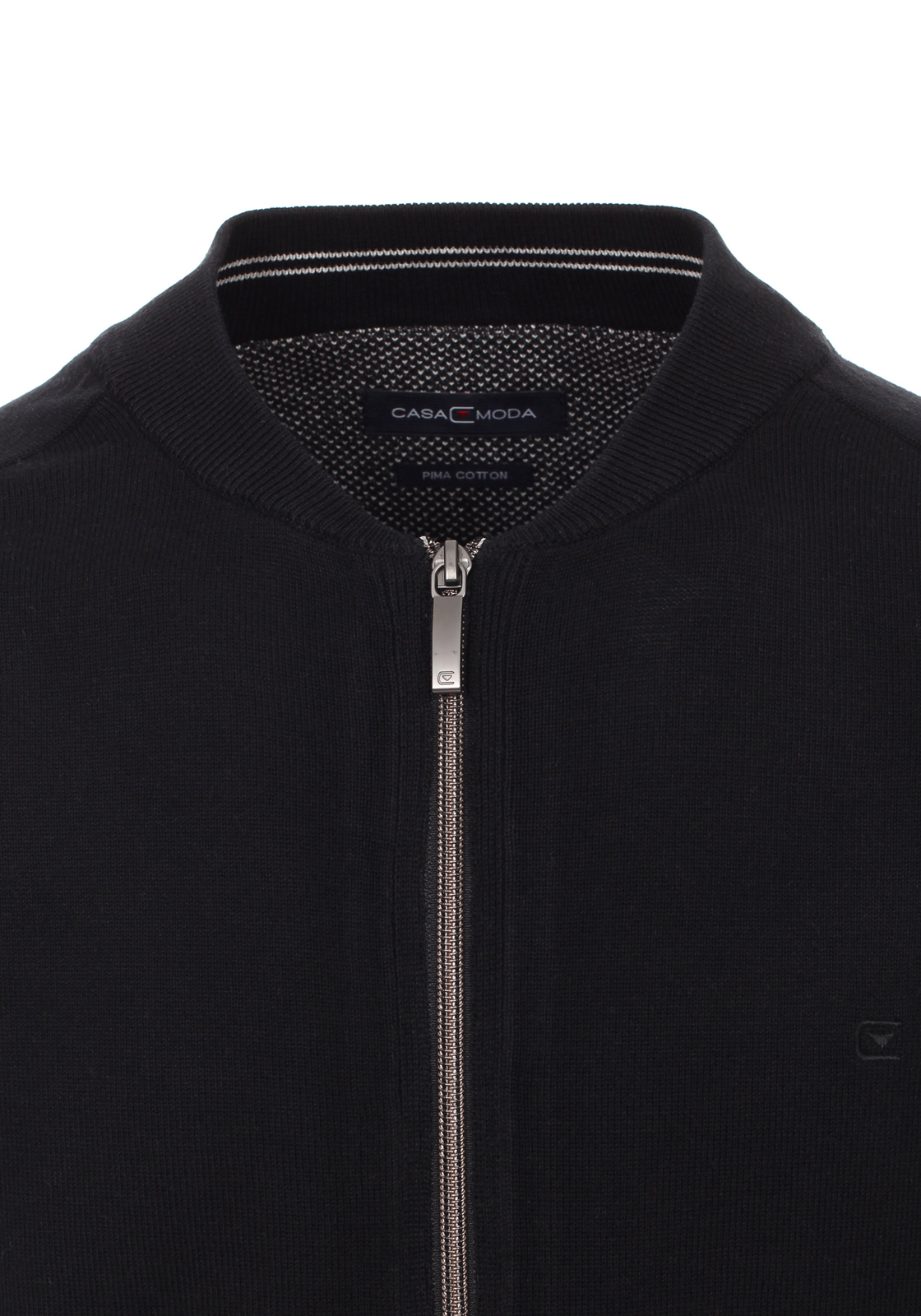 3-4060031642019-casa-moda-vest_HR CASA MODA heren vest katoen, met rits, zwart