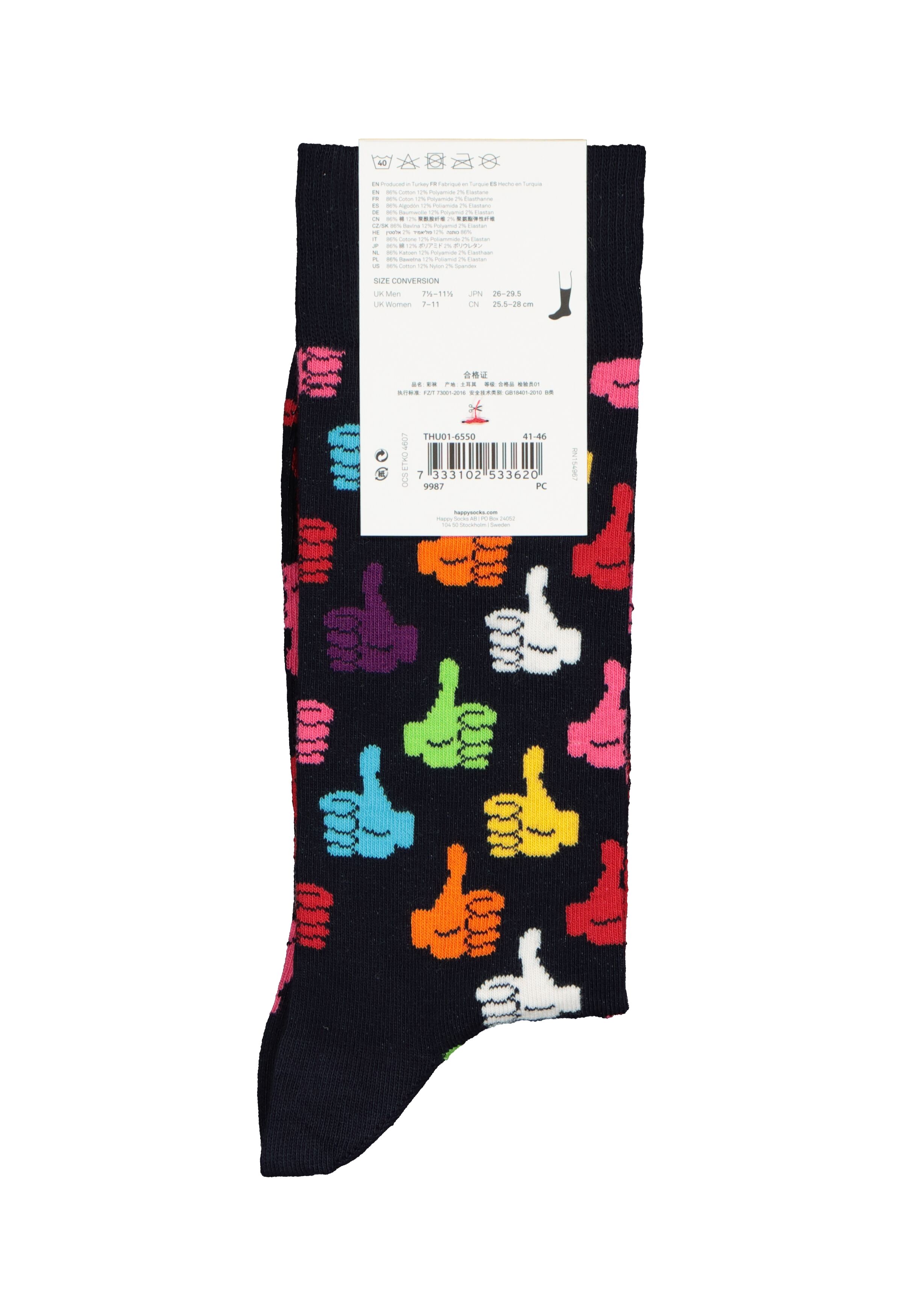 Happy Socks Thumbs Up Sock, unisex sokken