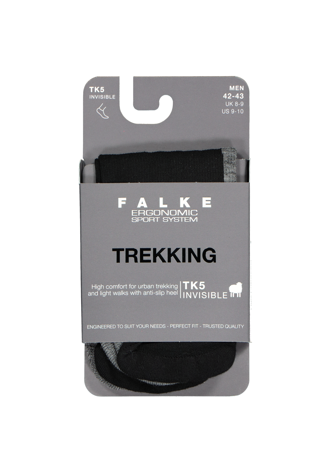3-4043876987149_falke_sokken_1p_HR FALKE TK5 invisible heren  wandelsokken, zwart (black-mix)