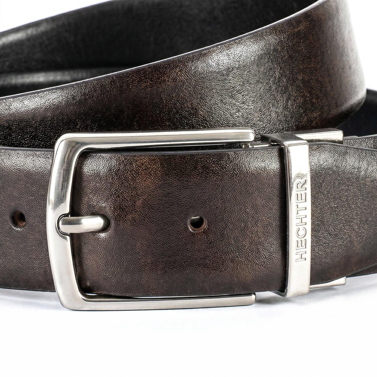 HECHTER leren heren riem, zwart
