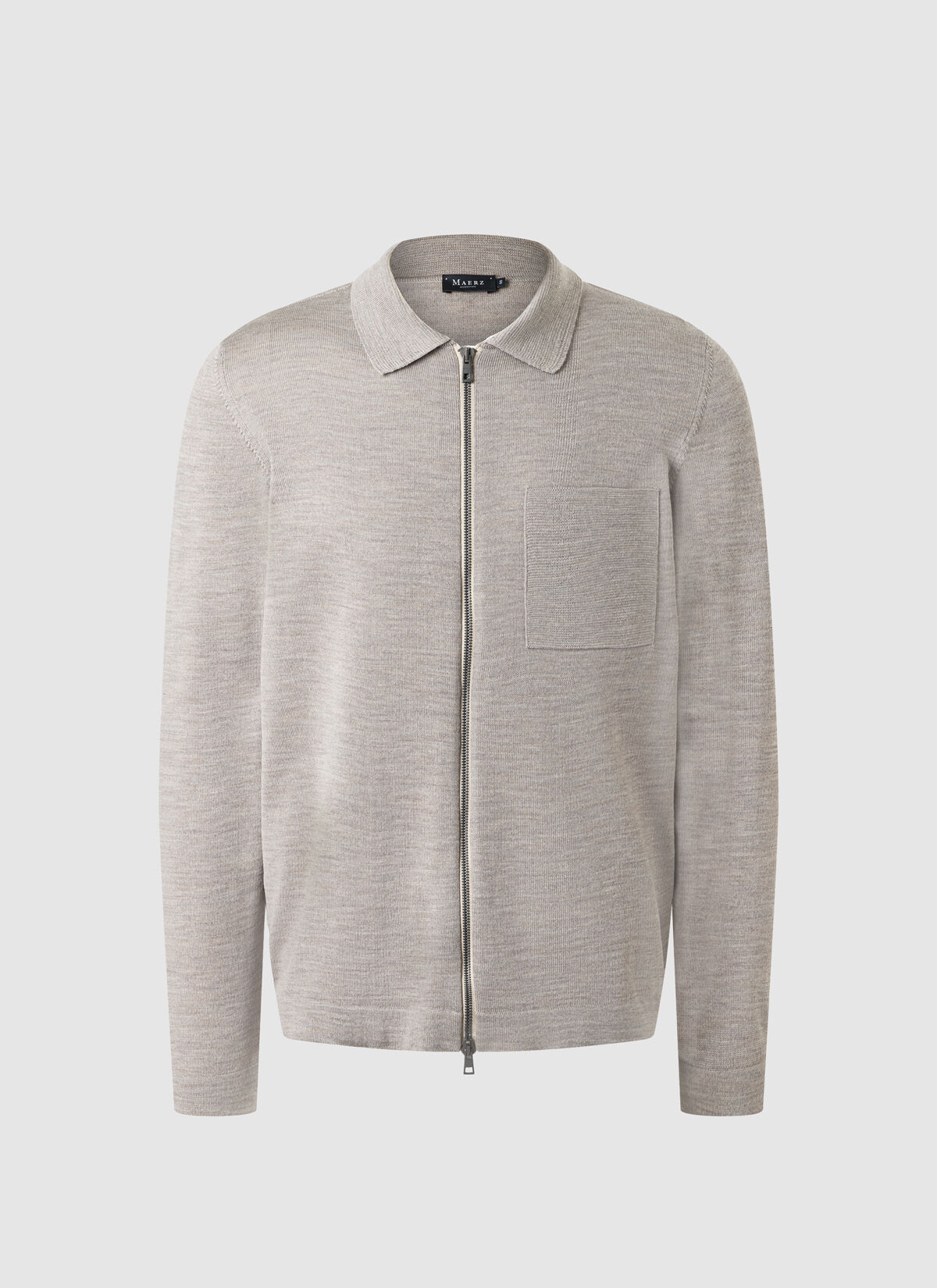 MAERZ Regular Fit heren vest met rits wol, beige