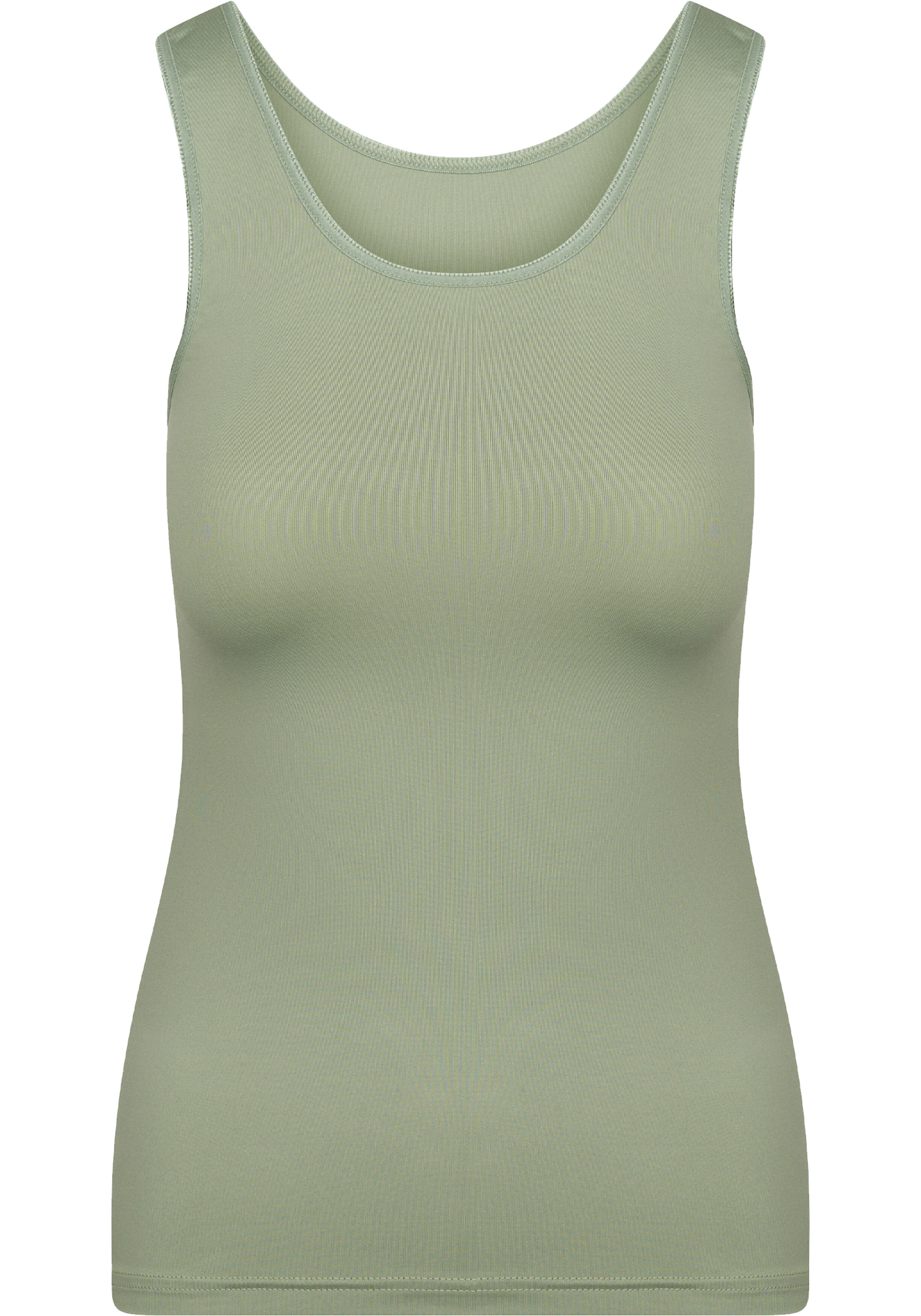 RJ Bodywear Pure Color dames top (1-pack), hemdje met brede banden, olijf