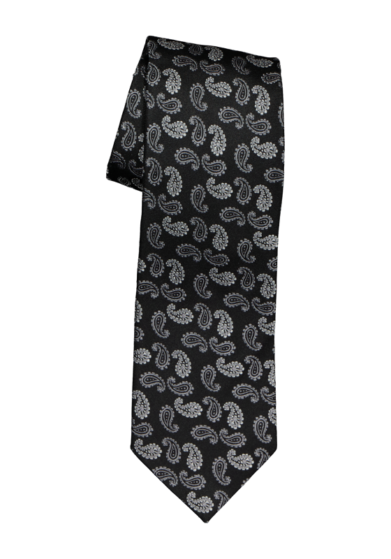 Michaelis stropdas, zwart paisley dessin Michaelis stropdas, zwart paisley dessin