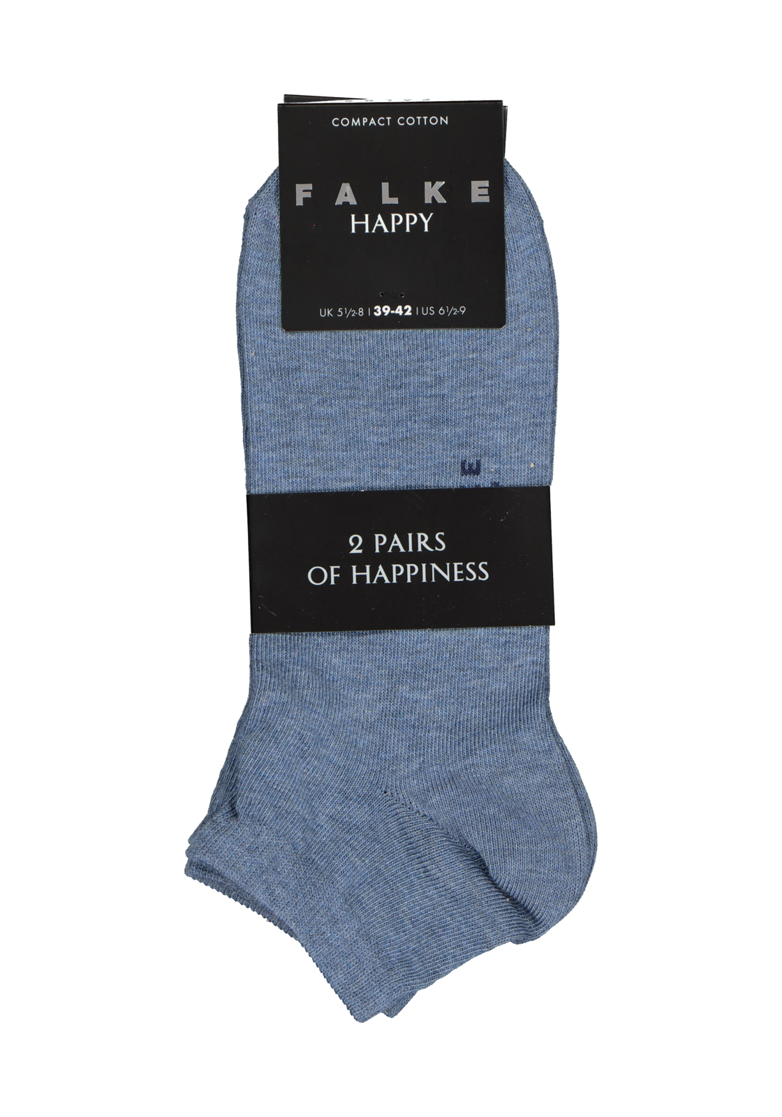 3-4043874509343_falke_sokken_2p_HR FALKE Happy heren enkelsokken (2-pack), jeansblauw (light denim)