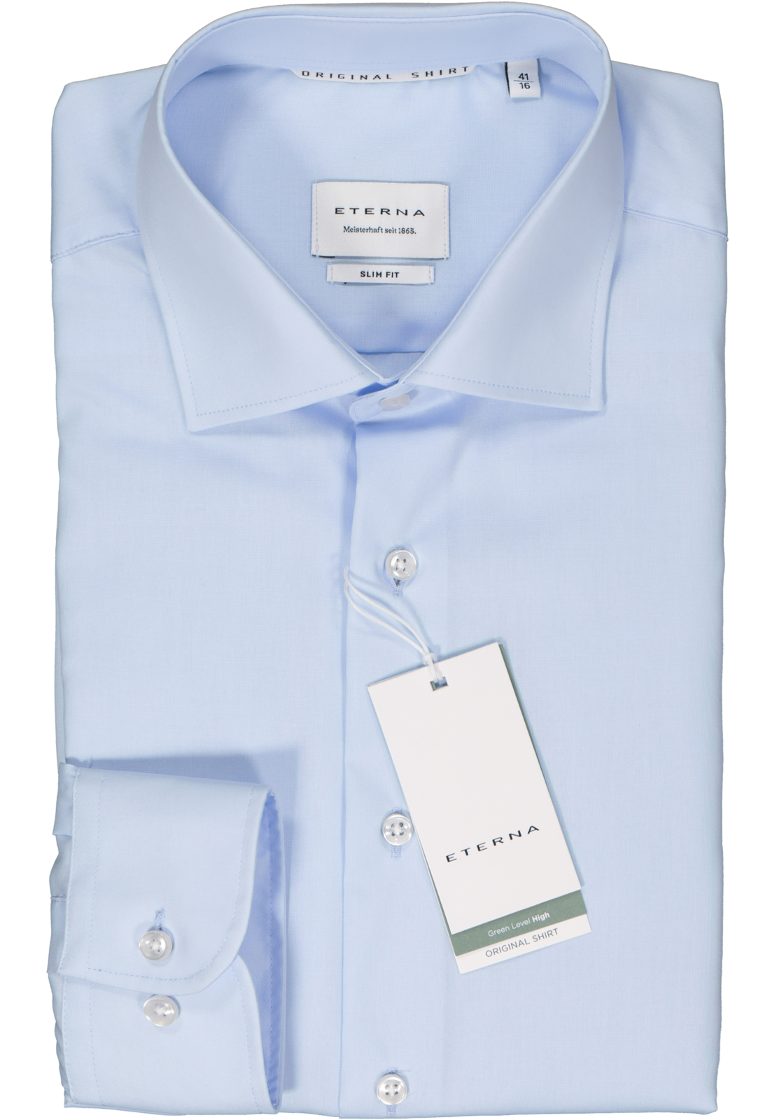 2-4067159153410_eterna-overhemd_HR ETERNA slim fit overhemd, popeline, lichtblauw