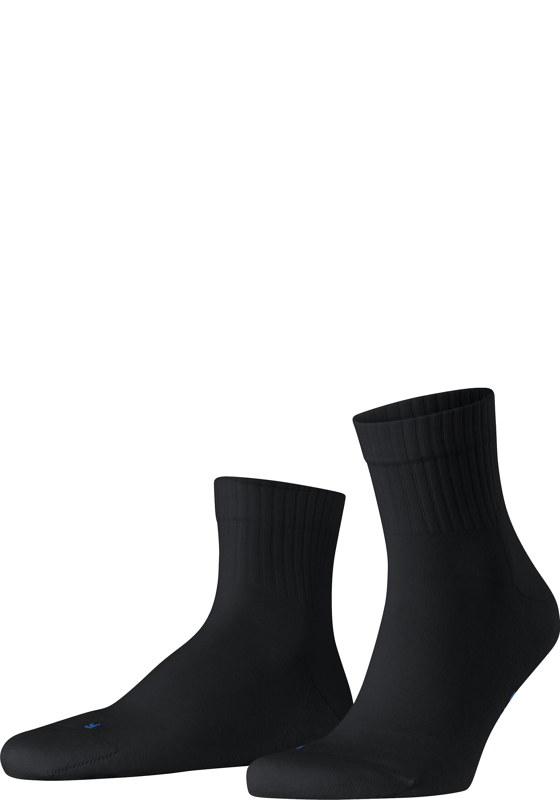 FALKE Run Rib unisex sokken kort, zwart (black) FALKE Run Rib unisex sokken kort, zwart (black)