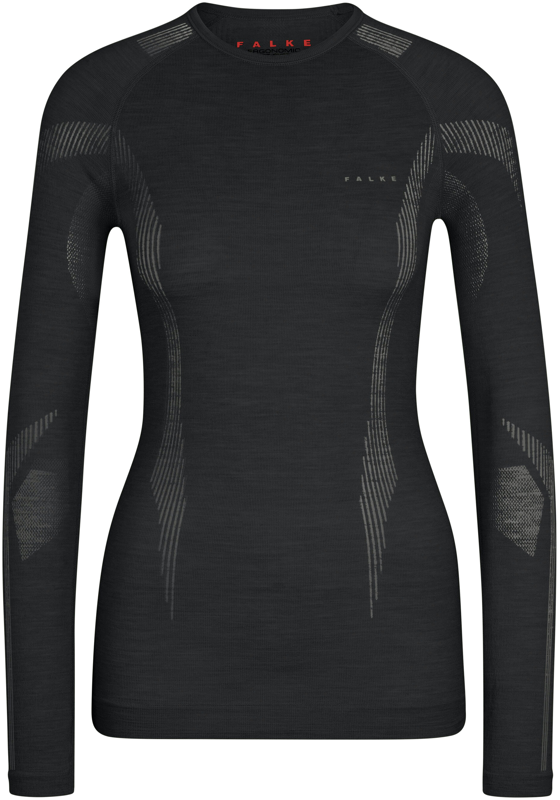 FALKE dames lange mouw shirt Wool-Tech, thermoshirt, zwart (black) FALKE dames lange mouw shirt Wool-Tech, thermoshirt, zwart (black)