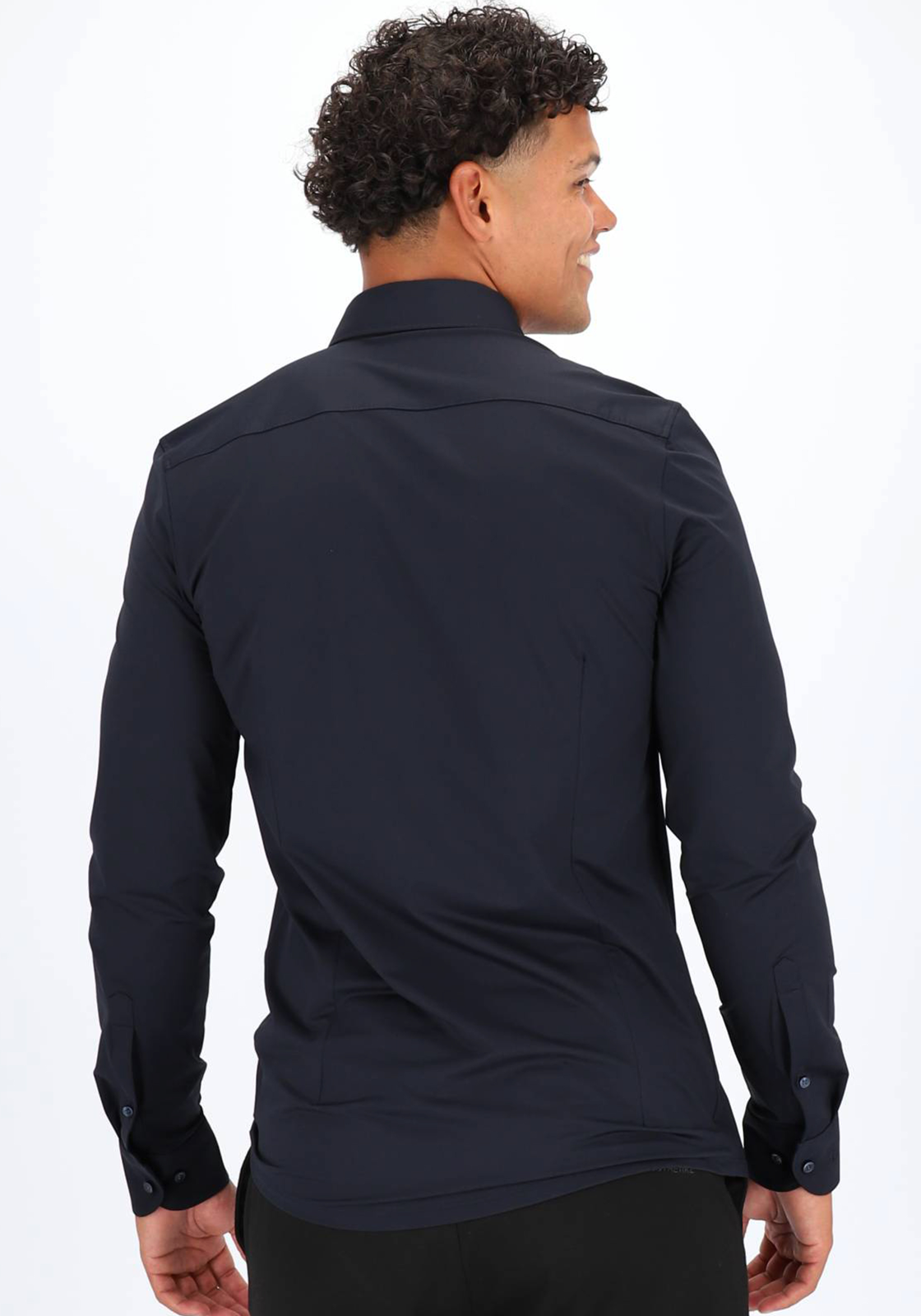 OLYMP 24/7 Level 5 body fit overhemd, tricot, marine blauw OLYMP 24/7 Level 5 body fit overhemd, tricot, marine blauw